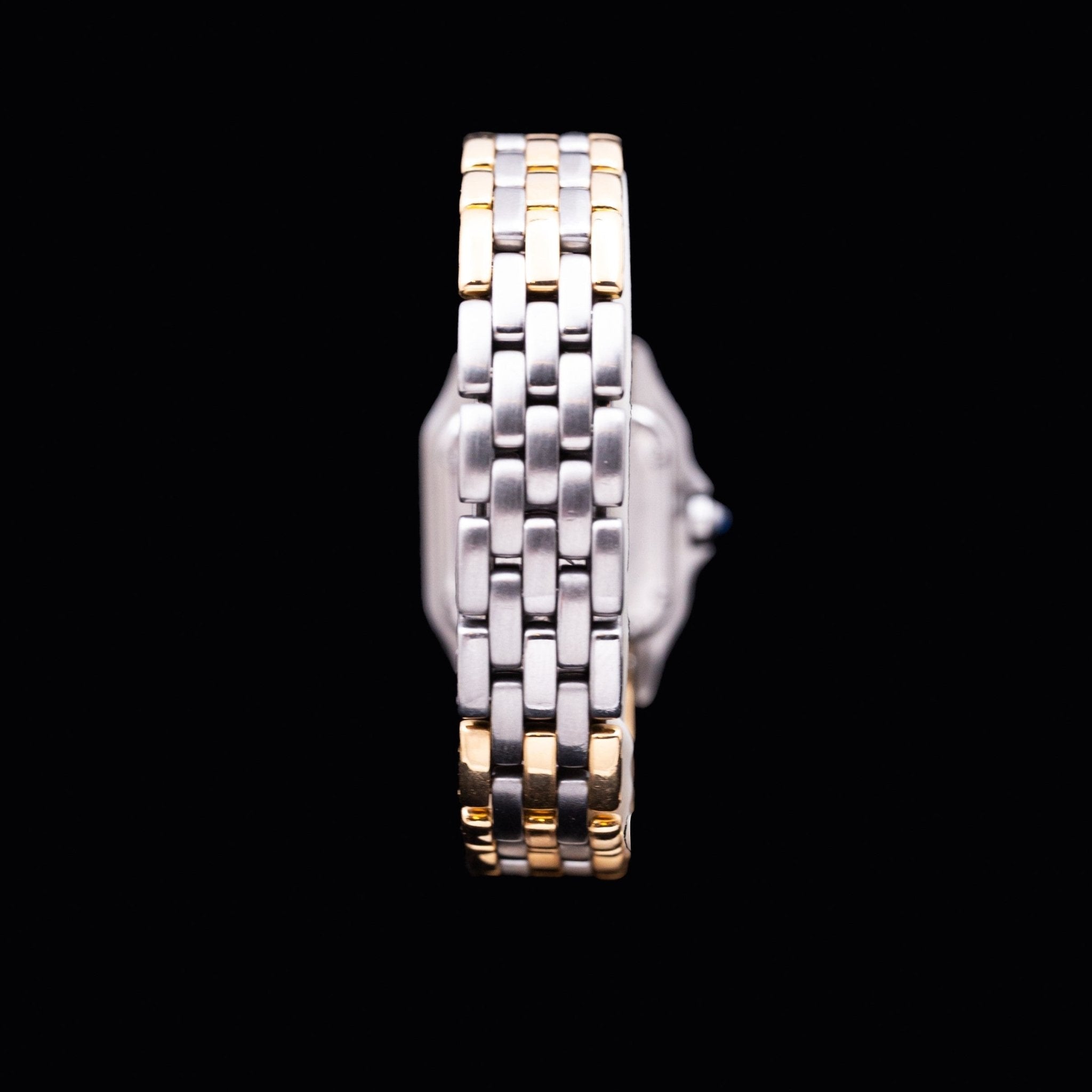 CARTIER PANTHERE OR ET ACIER SMALL BRACELET 3 RANGS D'OR - montre vintage - Contre - Temps Paris