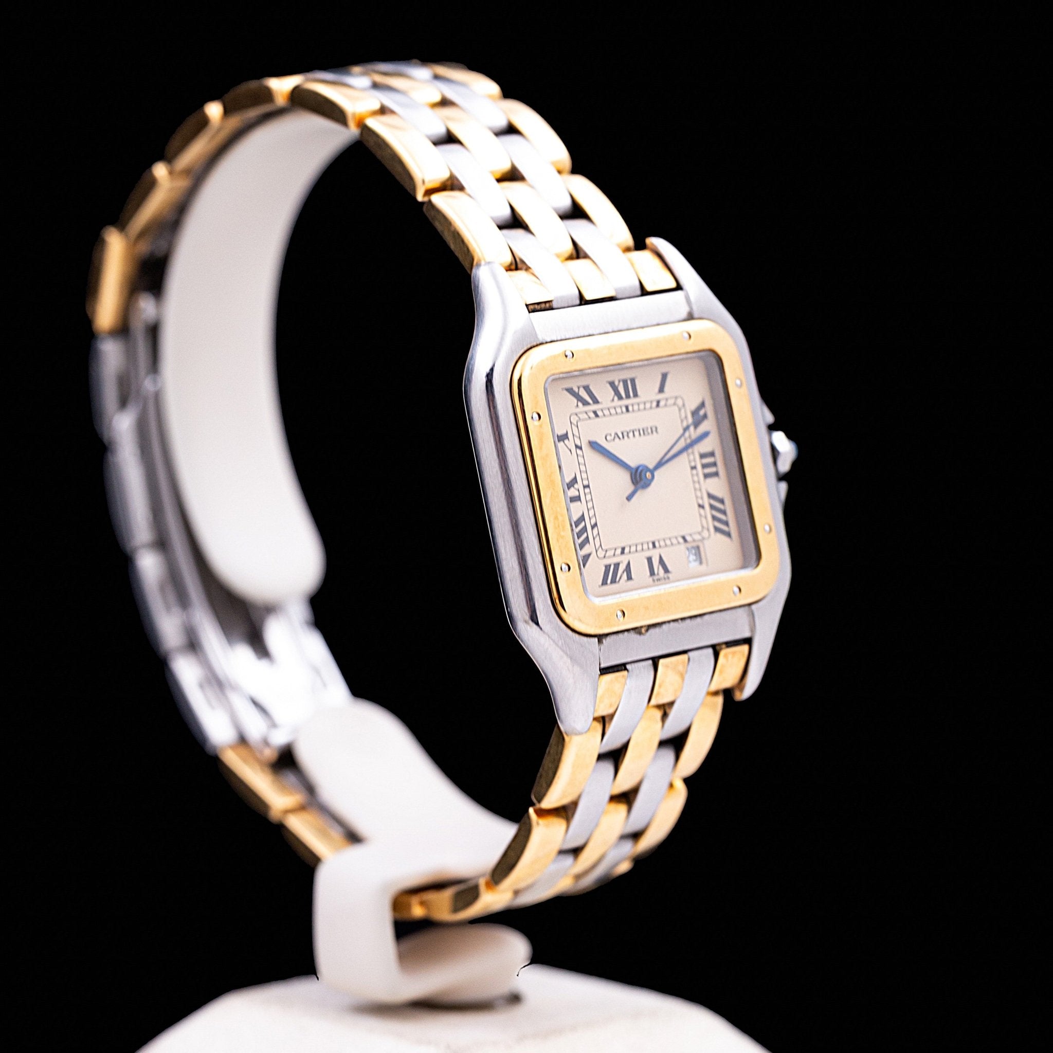 CARTIER PANTHERE OR ET ACIER MEDIUM - montre vintage - Contre - Temps Paris