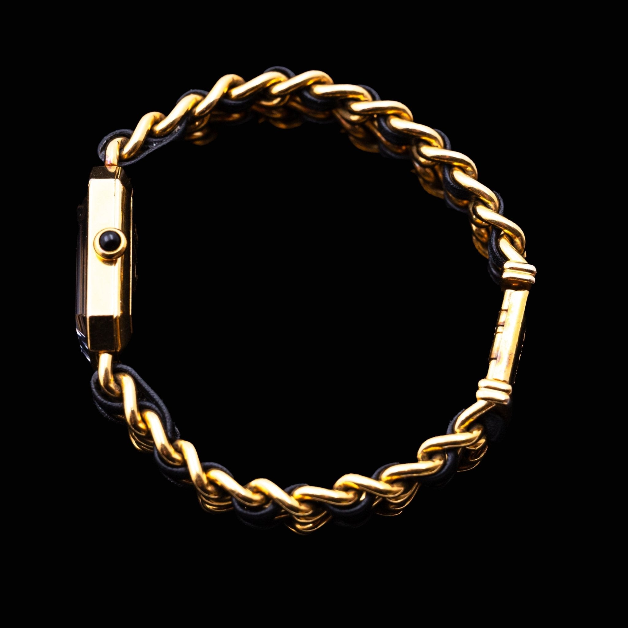 CHANEL PREMIERE ORIGINALE PLAQUÉE OR ET CUIR - montre vintage - Contre - Temps Paris