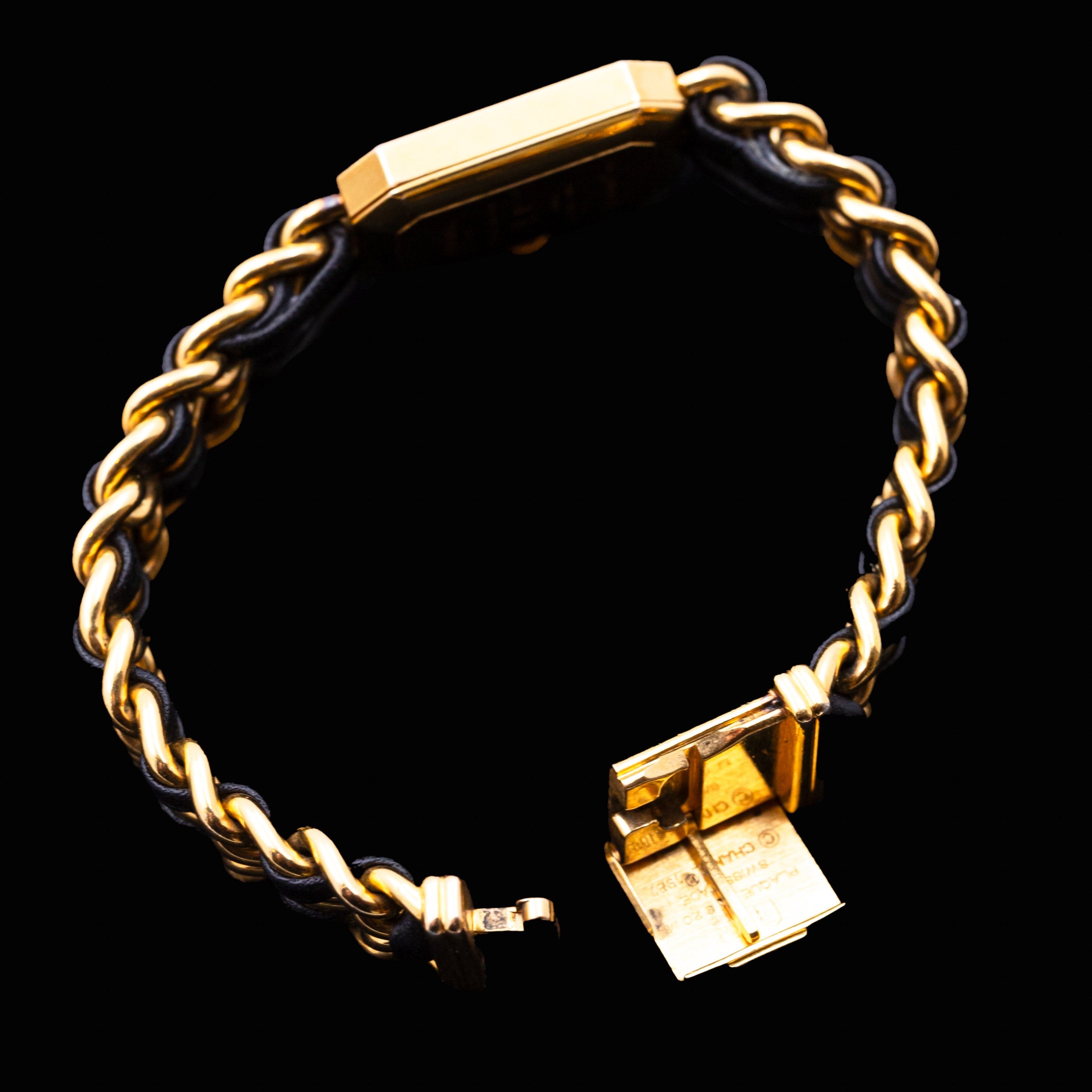 CHANEL PREMIERE ORIGINALE PLAQUÉE OR ET CUIR