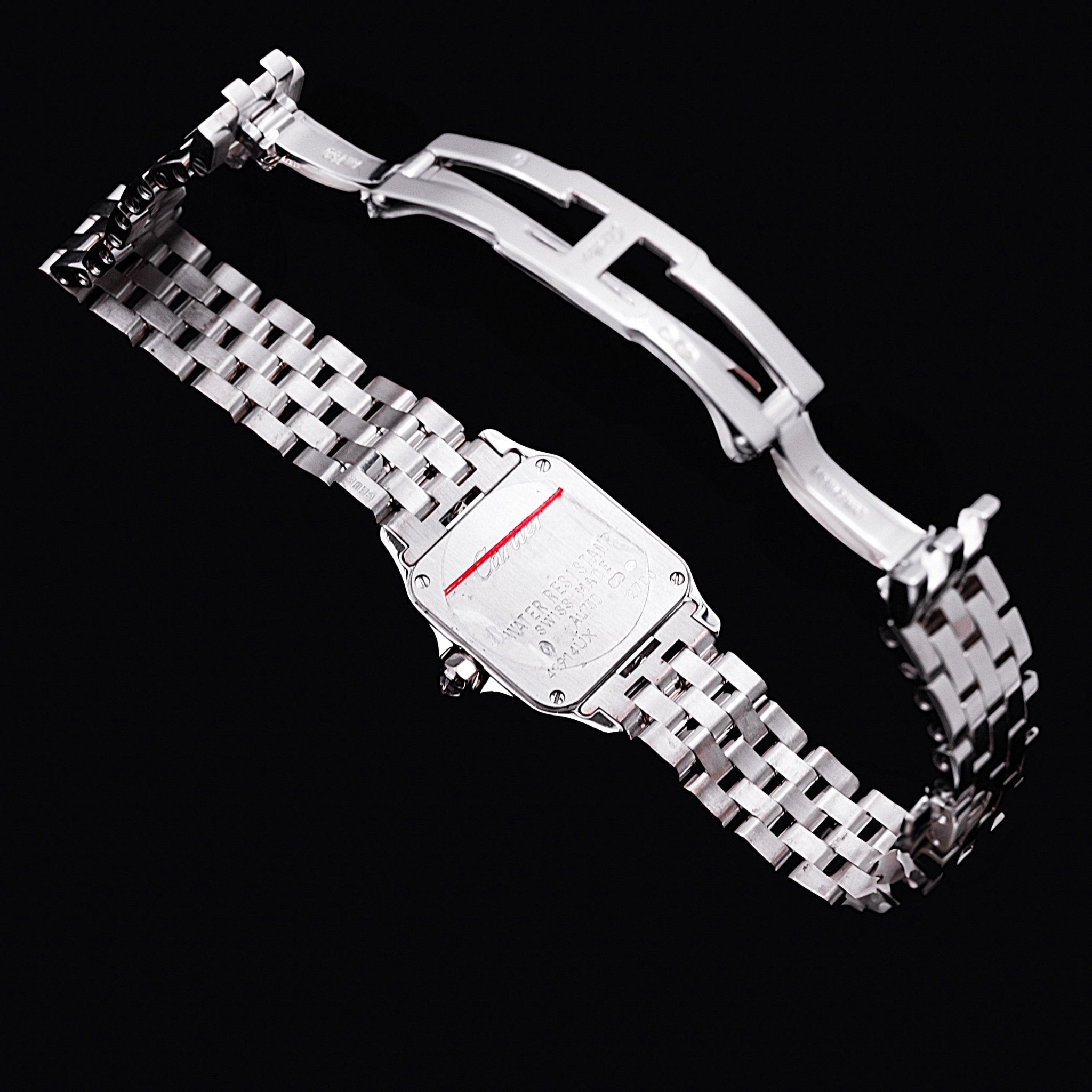CARTIER SANTOS DEMOISELLE OR BLANC ET DIAMANTS - montre vintage - Contre - Temps Paris