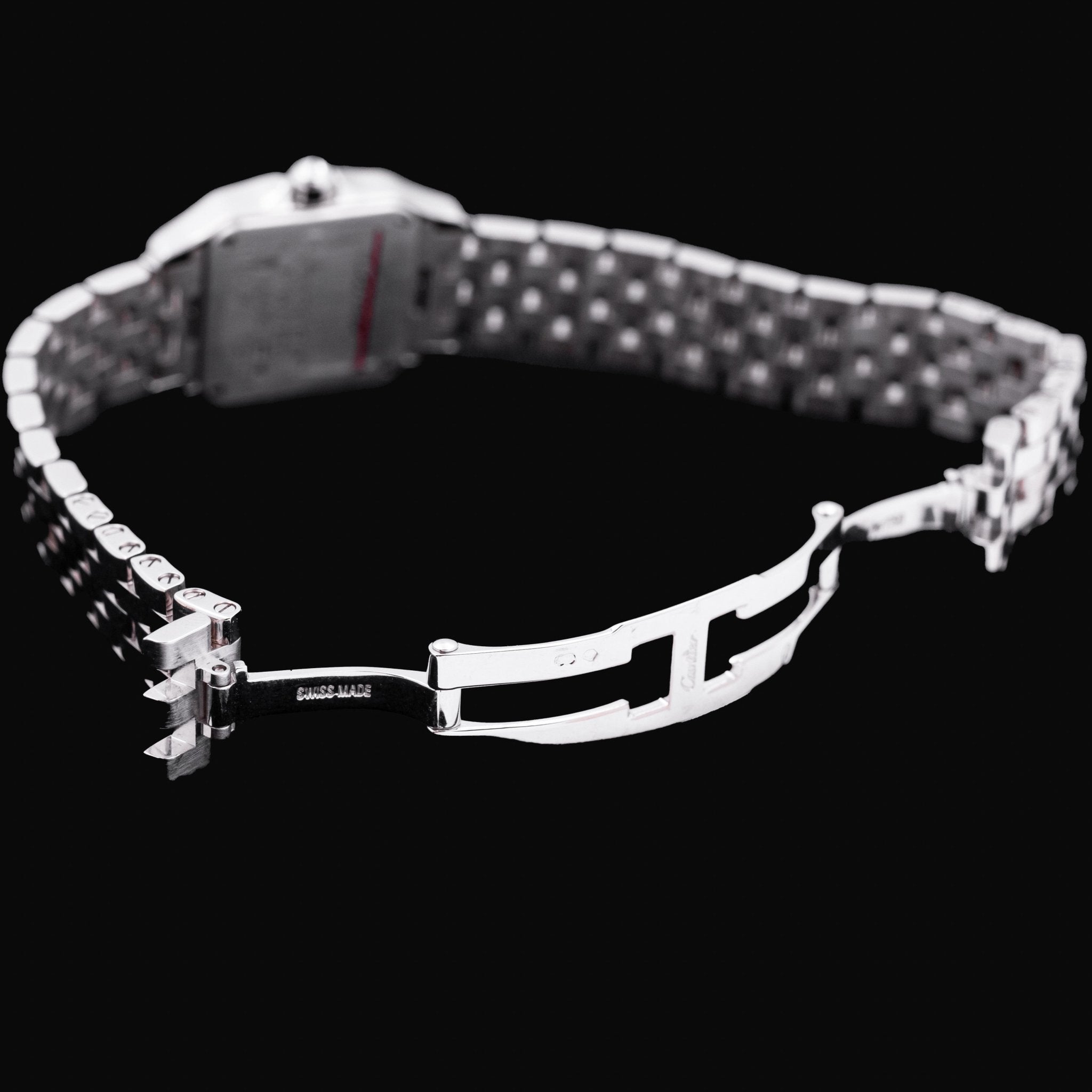 CARTIER SANTOS DEMOISELLE OR BLANC ET DIAMANTS - montre vintage - Contre - Temps Paris