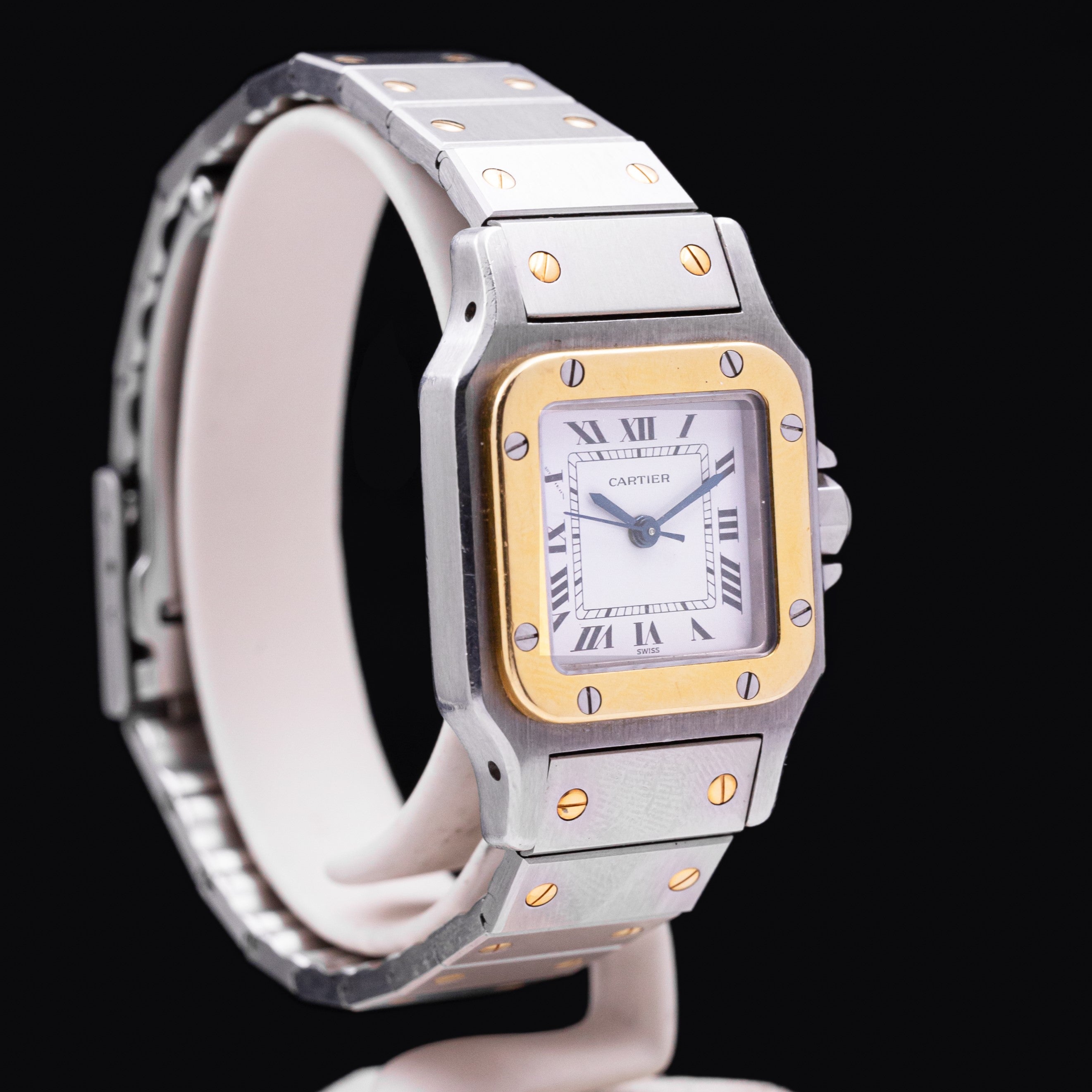 CARTIER SANTOS AUTOMATIC GOLD AND STEEL SMALL