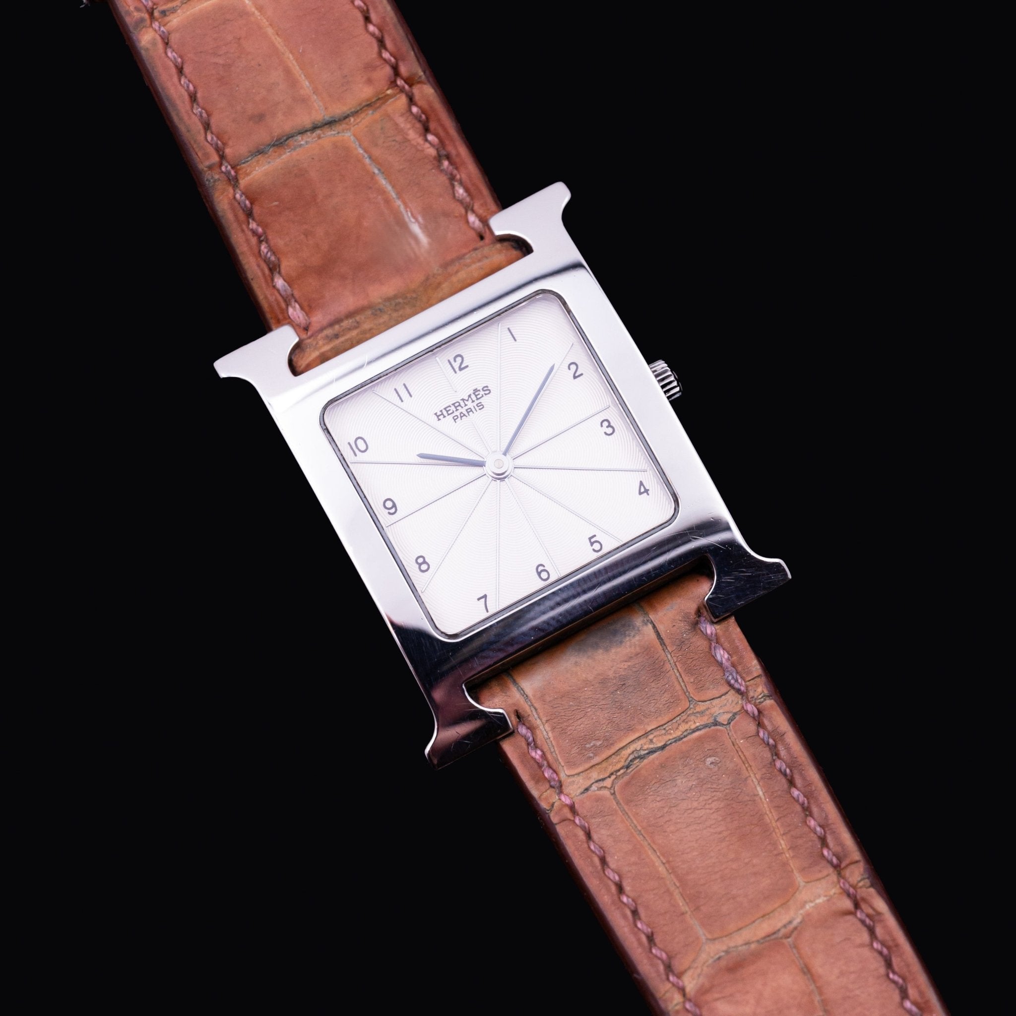 HERMES HEURE H GRANDE TAILLE - montre vintage - Contre - Temps Paris