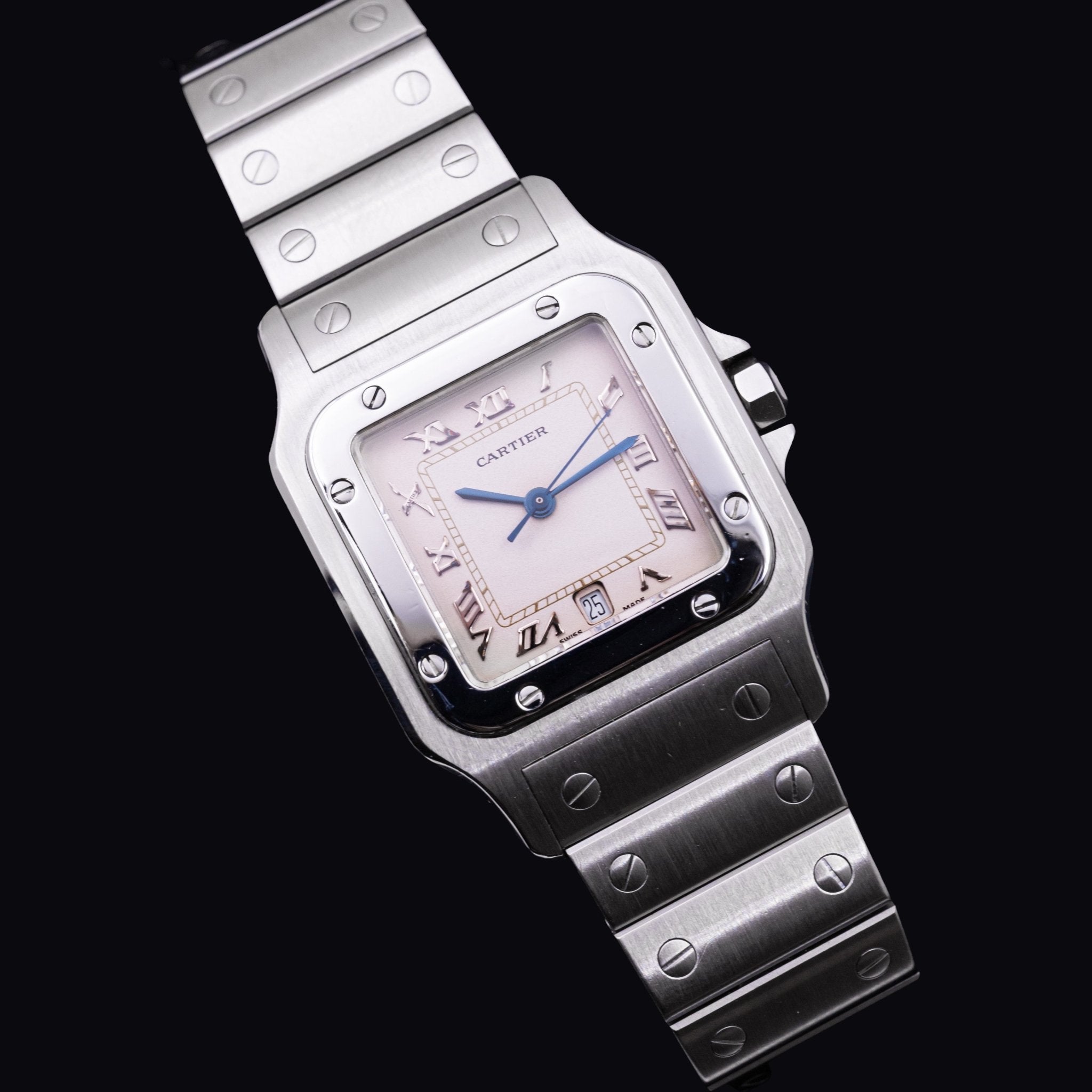 CARTIER SANTOS GALBEE TAILLE HOMME - montre vintage - Contre - Temps Paris