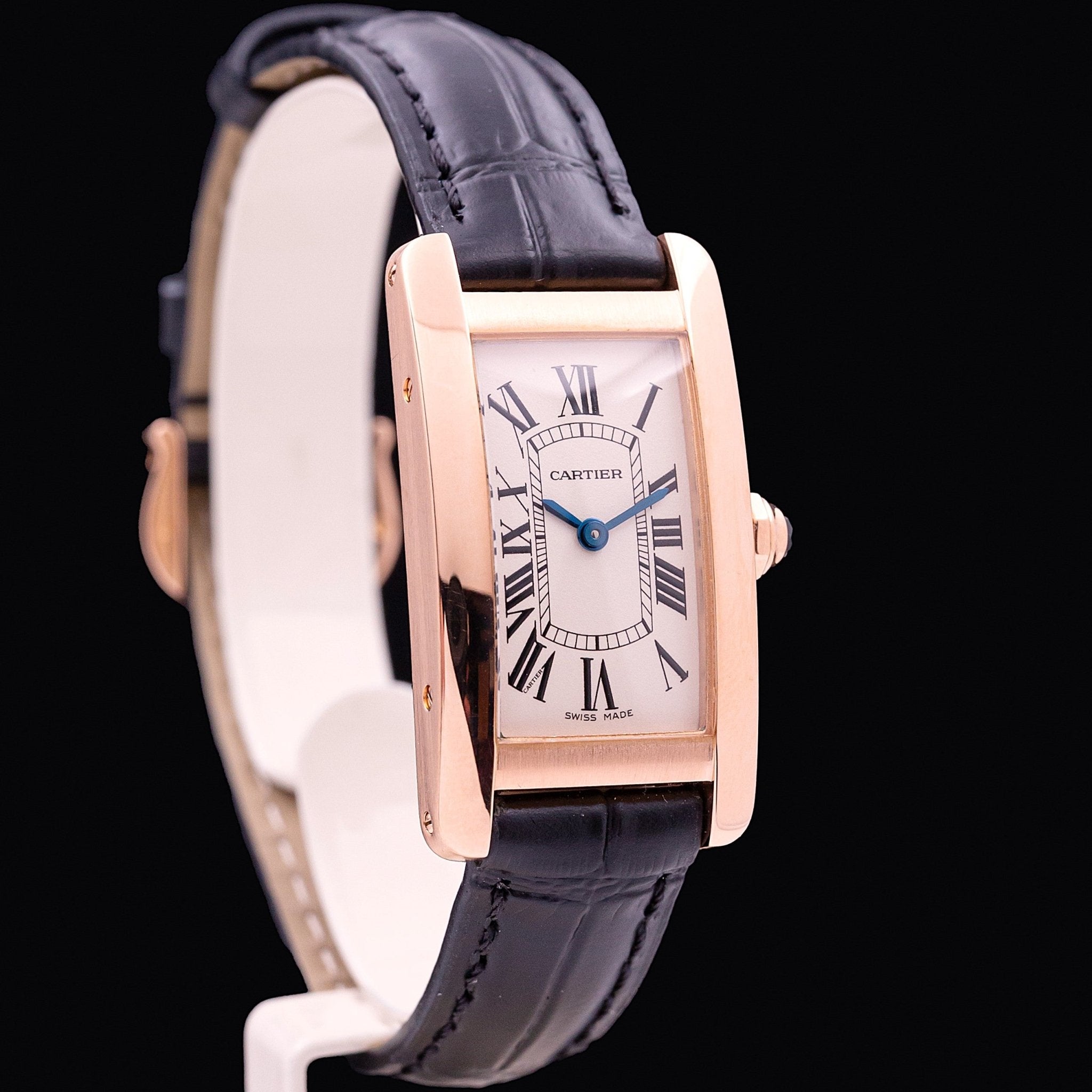 CARTIER TANK AMERICAINE LADY OR ROSE - montre vintage - Contre - Temps Paris