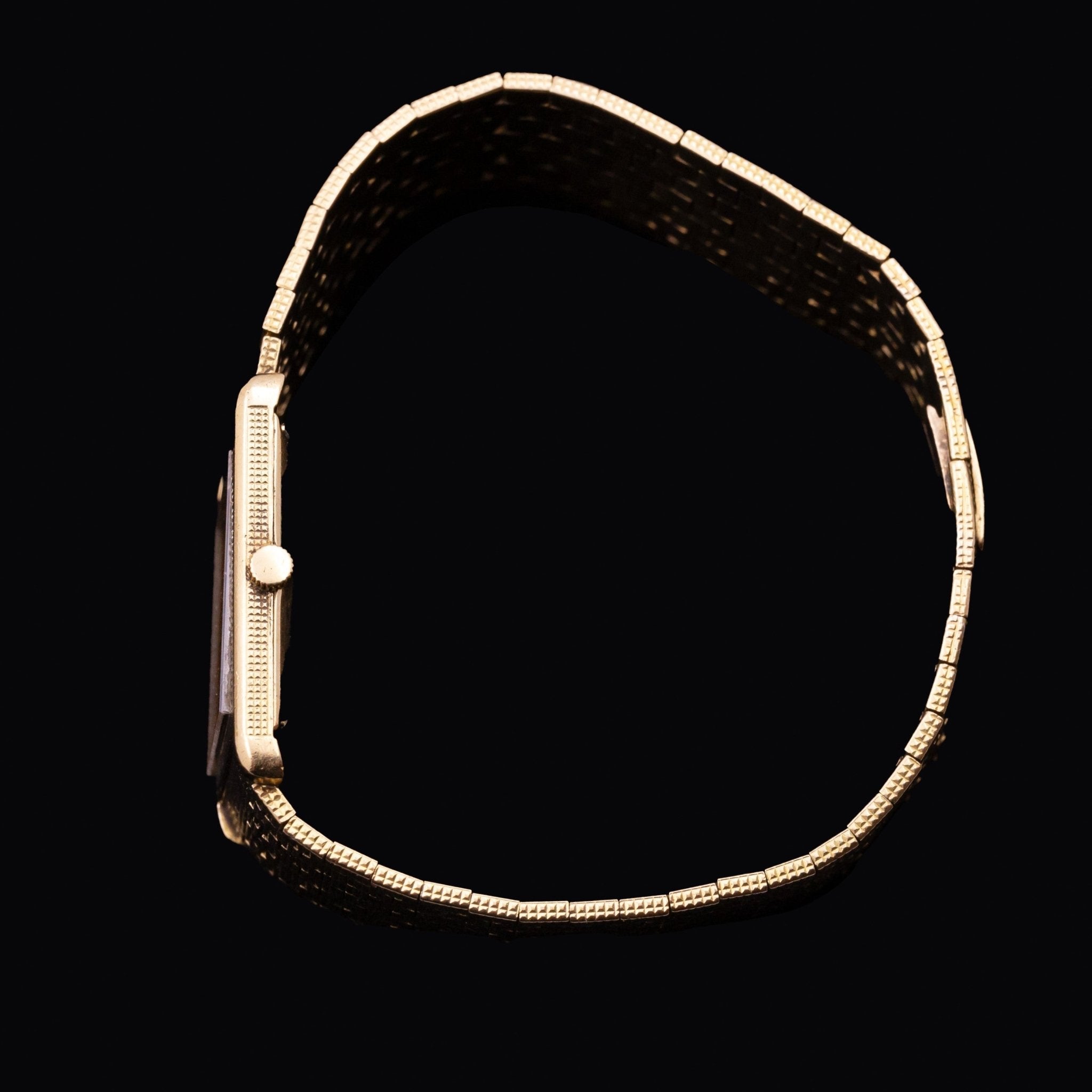 PIAGET TYPE TANK OR JAUNE "CLOUS DE PARIS" - montre vintage - Contre - Temps Paris