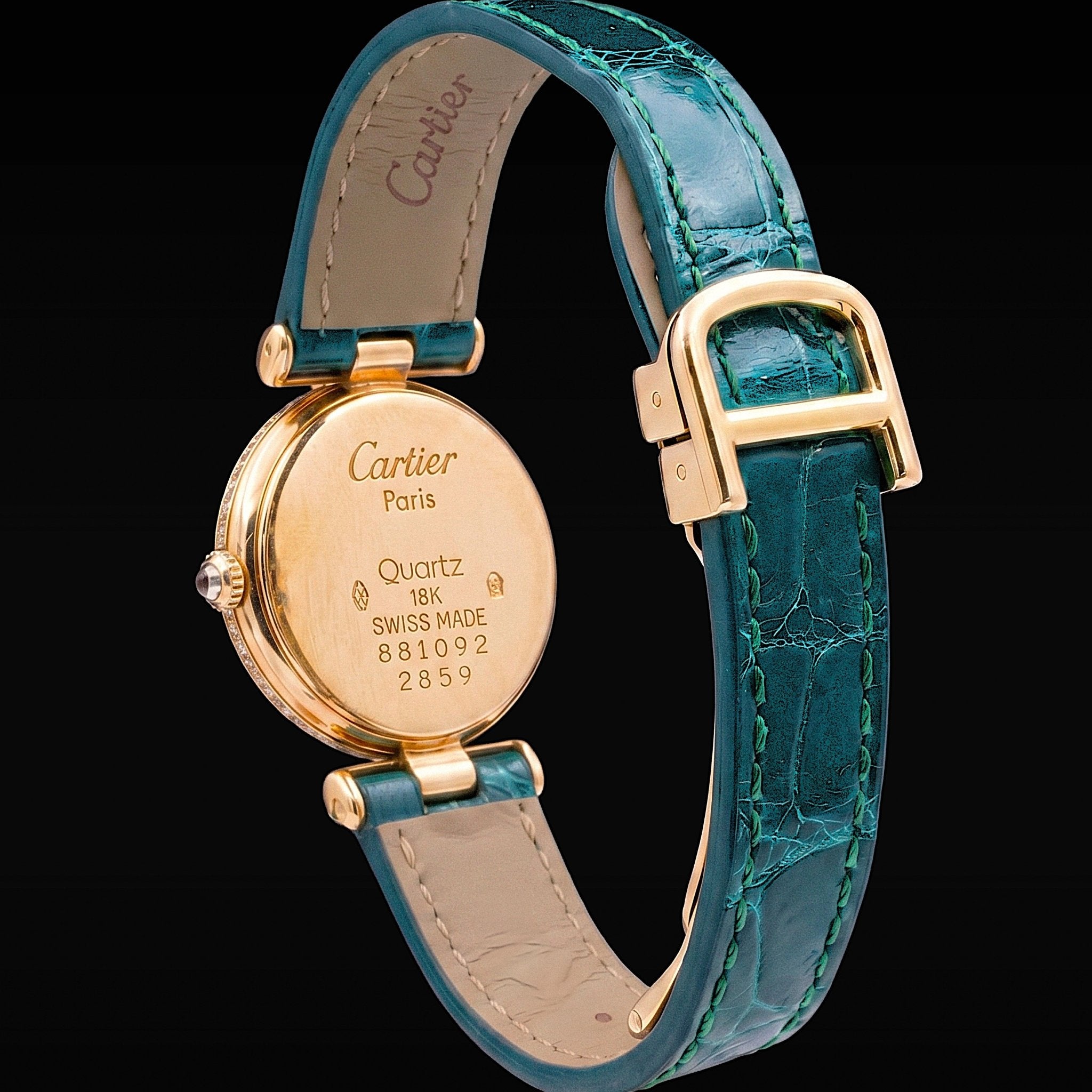 Cartier Colisée Or jaune et diamants, ref. 881092, années 90 - montre vintage - Contre-Temps Paris