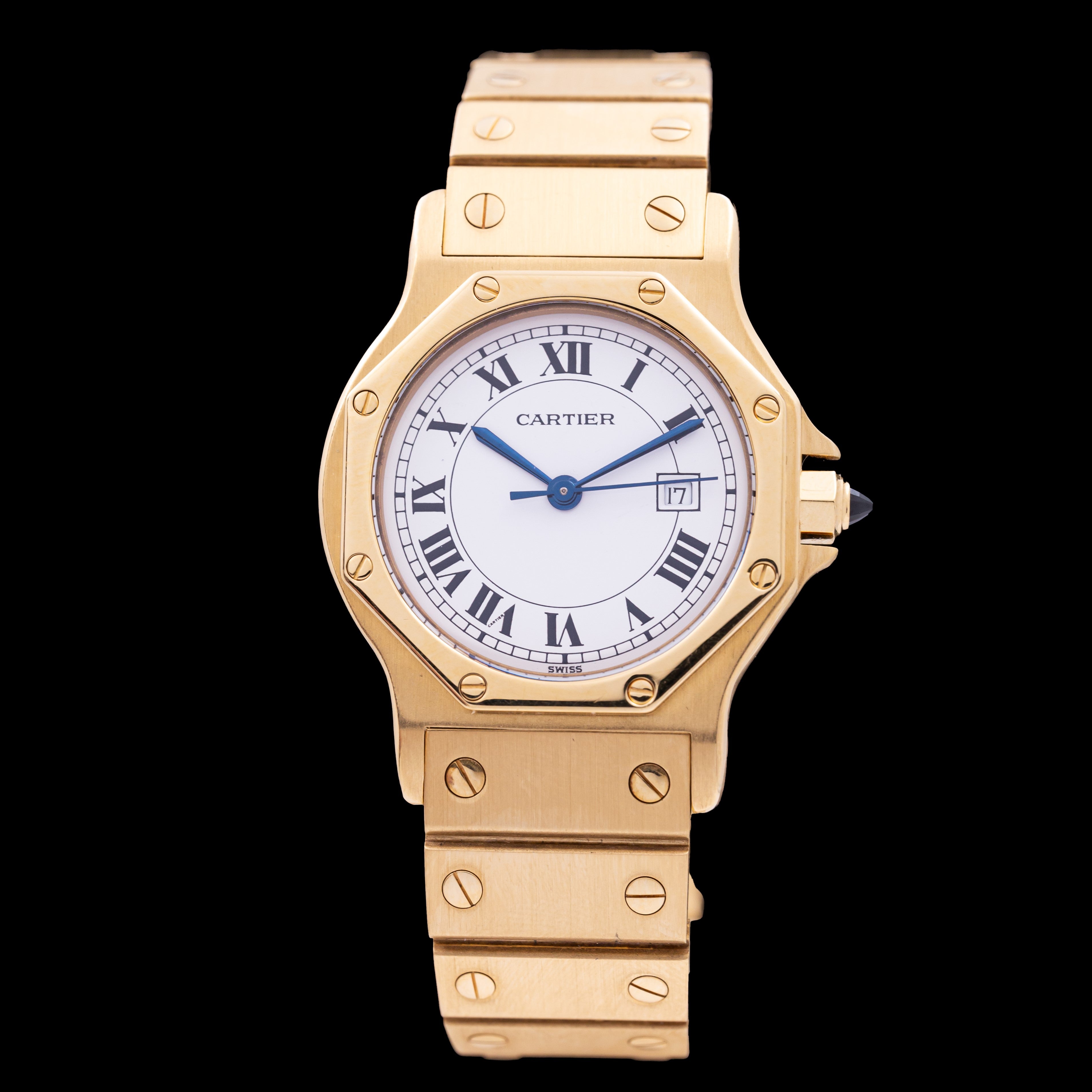CARTIER SANTOS OCTOGONALE OR TAILLE HOMME