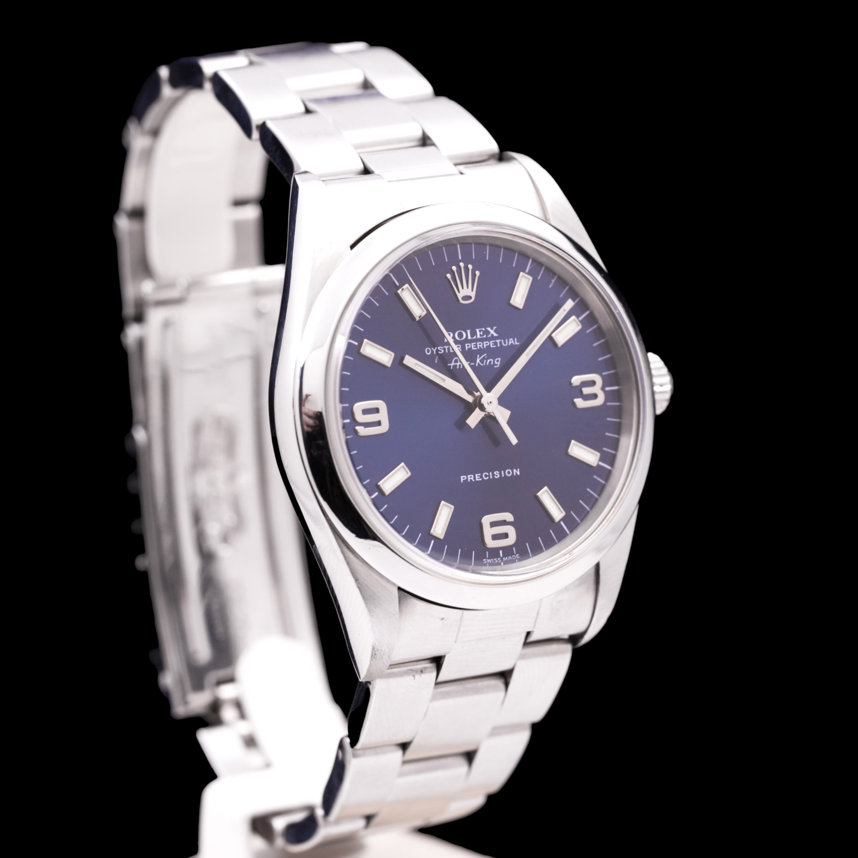 ROLEX AIR KING BLUE 3-6-9 DIAL