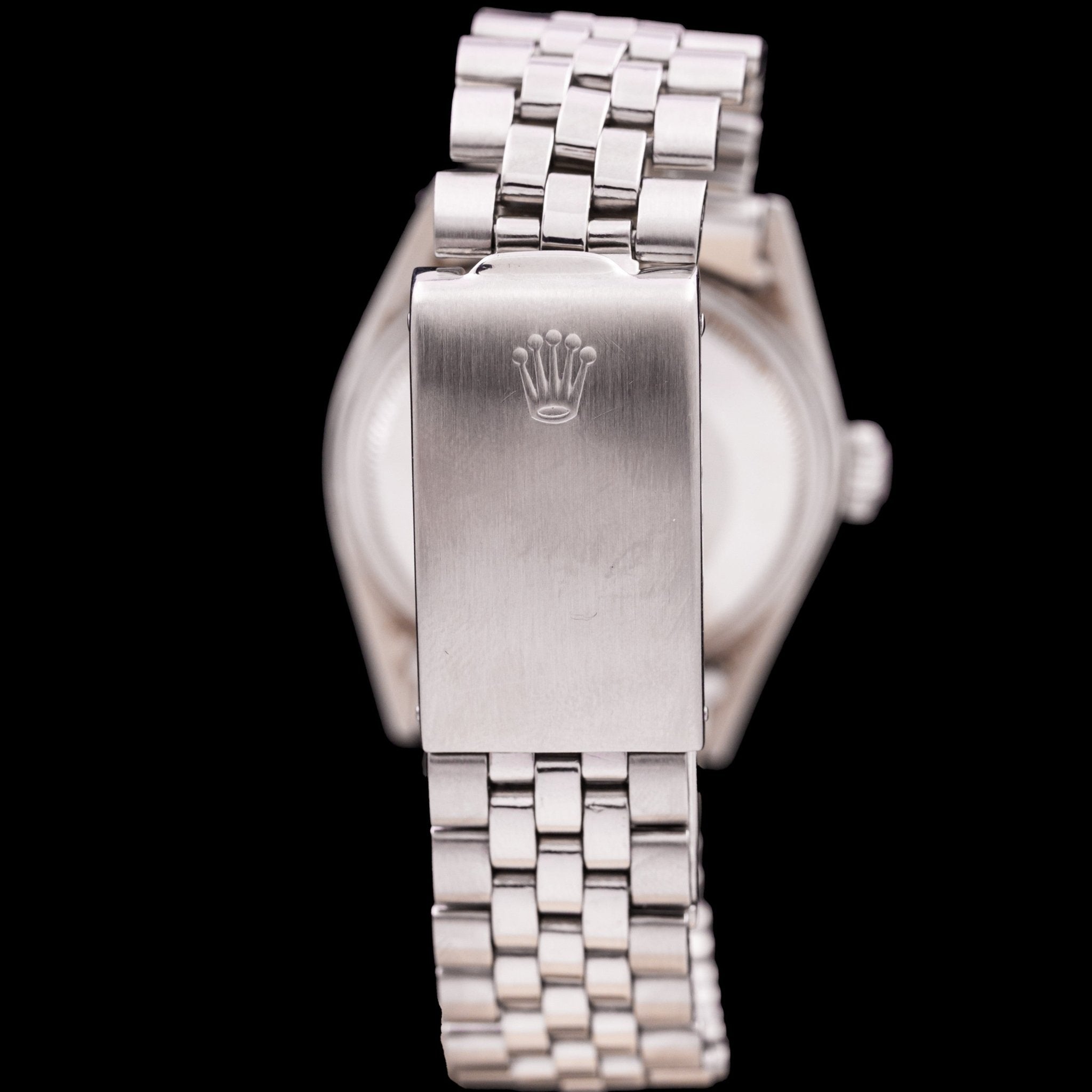 ROLEX DATEJUST 36MM ACIER LUNETTE OR BLANC - montre vintage - Contre - Temps Paris