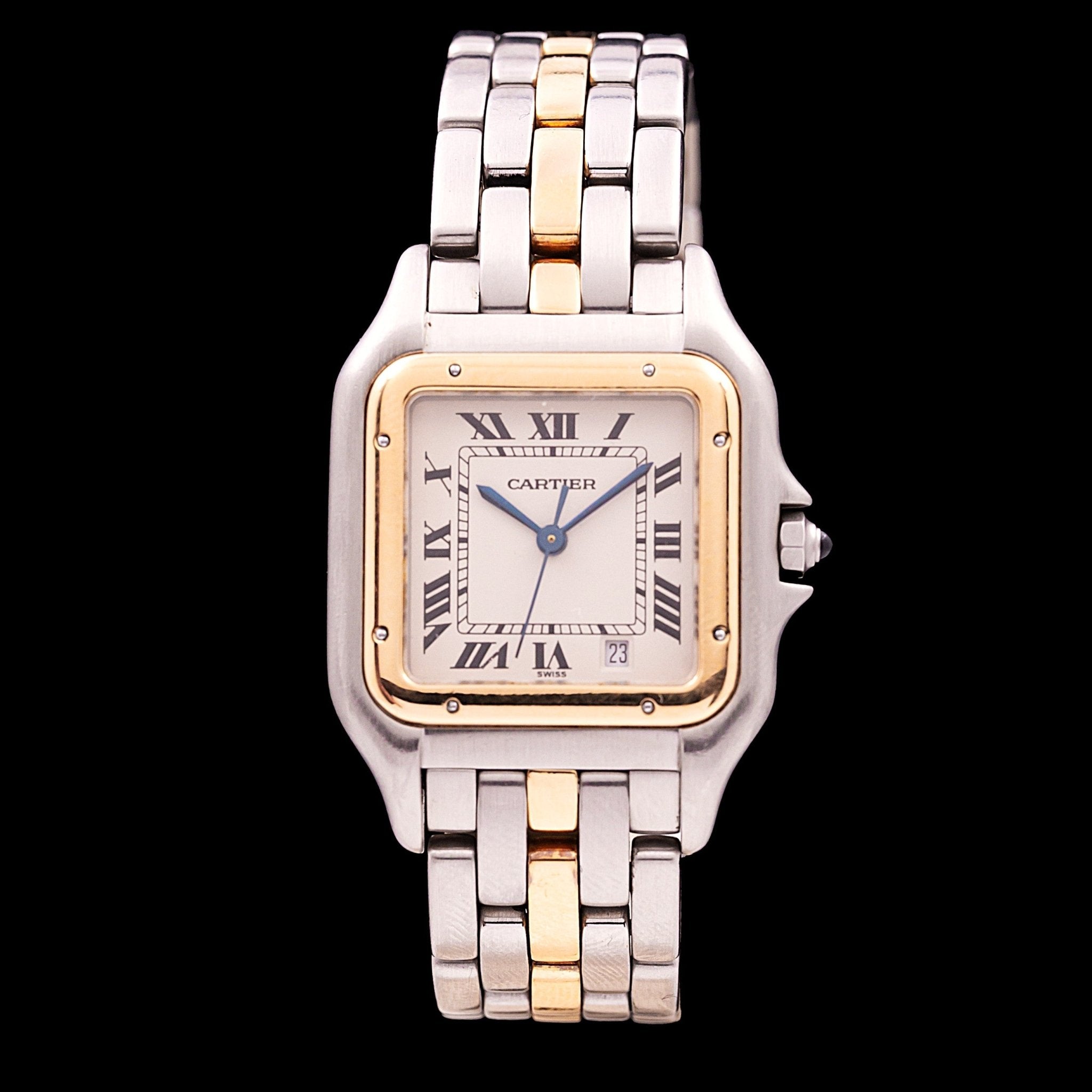 CARTIER PANTHERE OR ET ACIER MEDIUM - montre vintage - Contre - Temps Paris