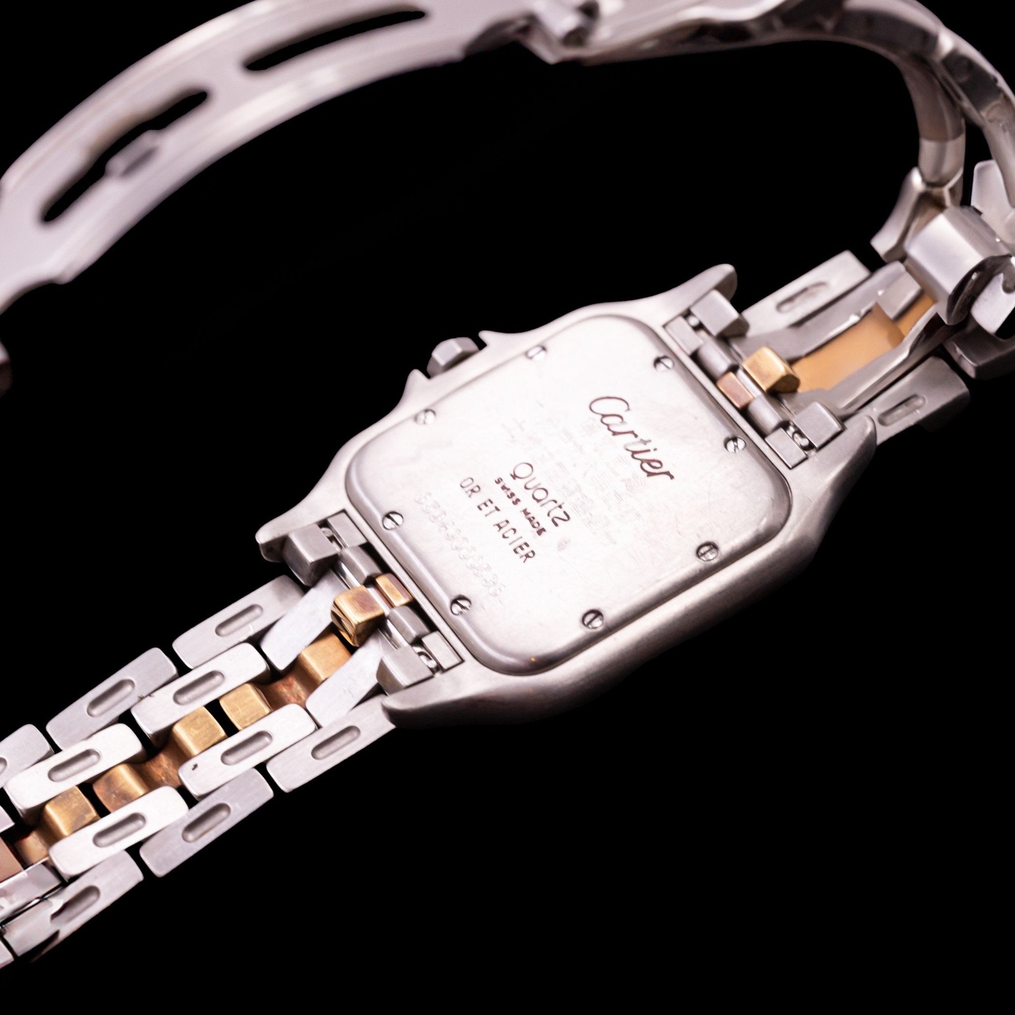 CARTIER PANTHERE OR ET ACIER MEDIUM - montre vintage - Contre - Temps Paris