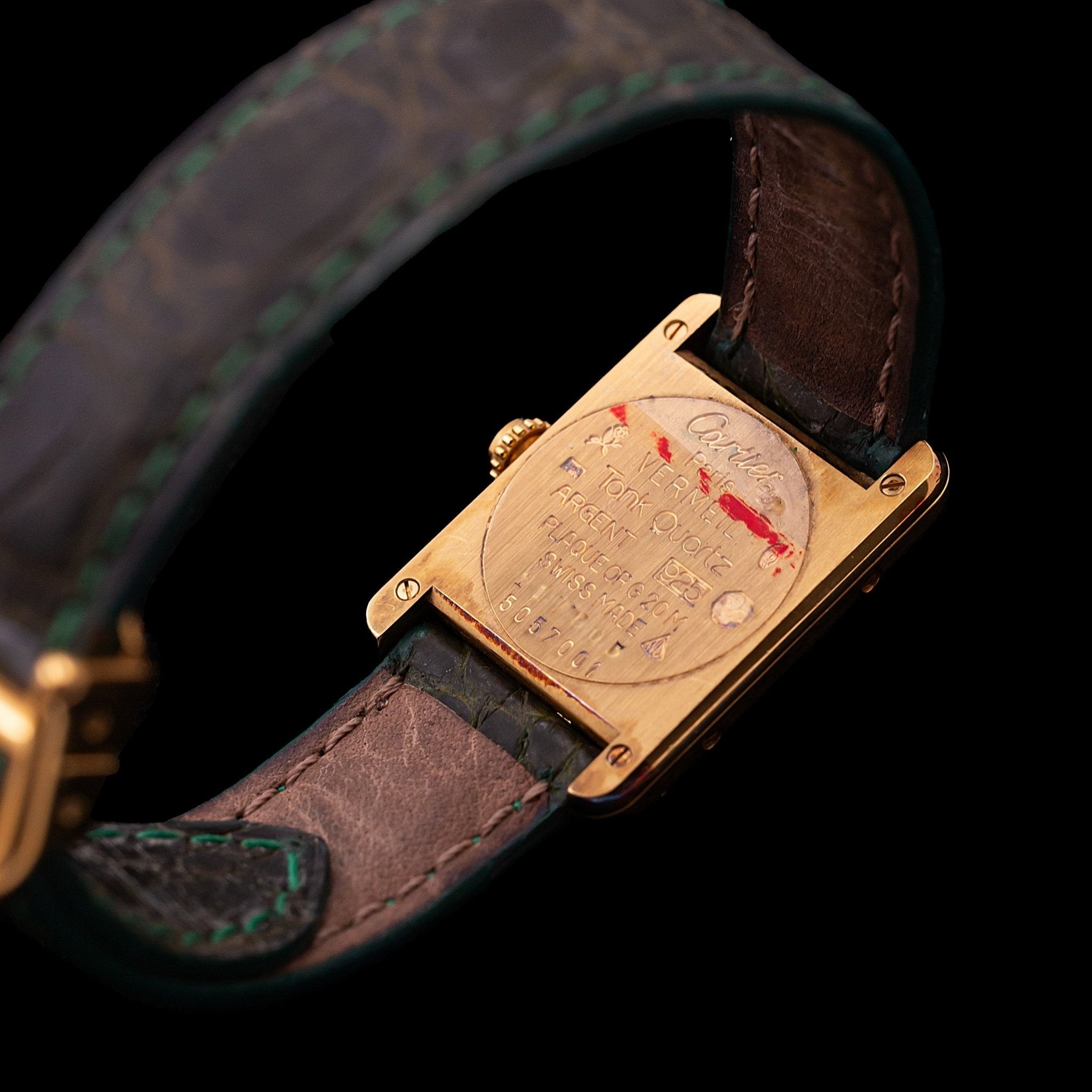 CARTIER TANK MUST LADY CHIFFRES ROMAINS AGRANDIS - montre vintage - Contre - Temps Paris
