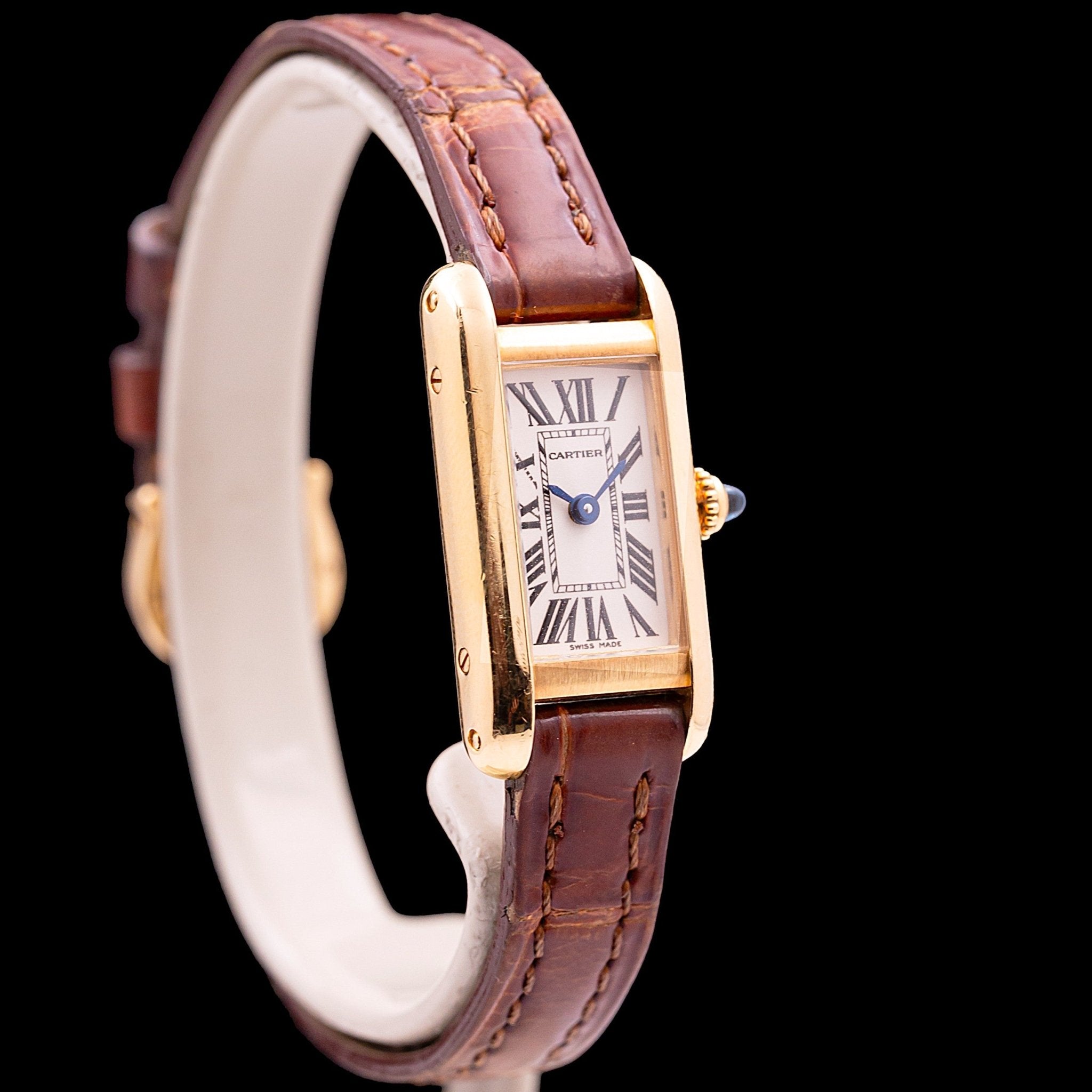 CARTIER MINI TANK ALLONGEE LADY OR - montre vintage - Contre - Temps Paris