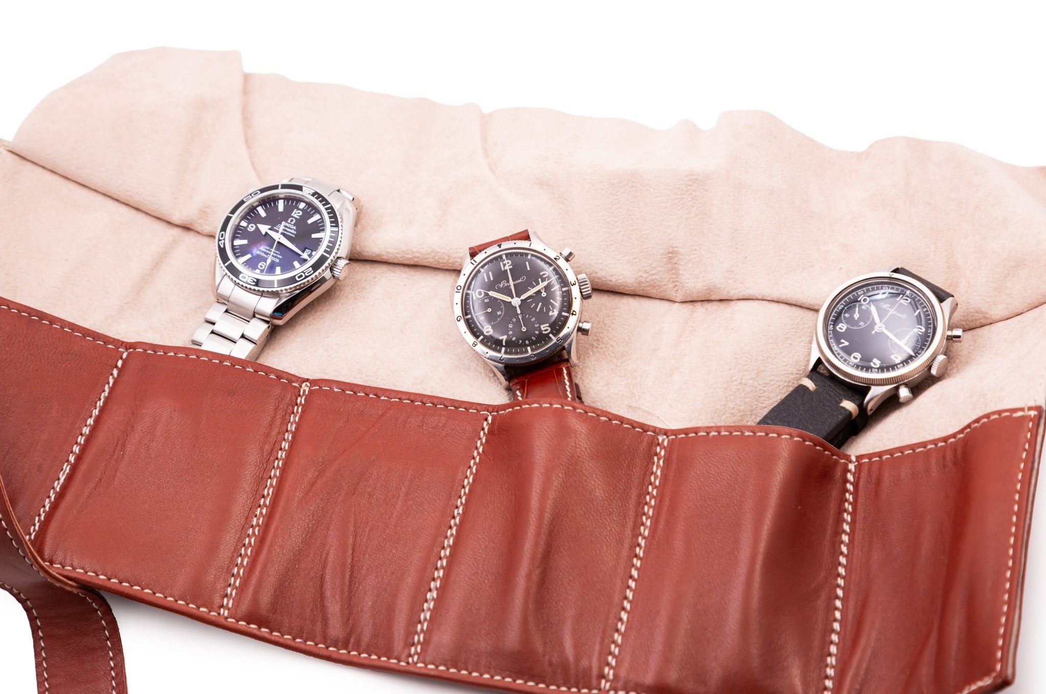 MARMOTTE DE VOYAGE 6 MONTRES VEAU COULEUR - montre vintage - Contre - Temps Paris