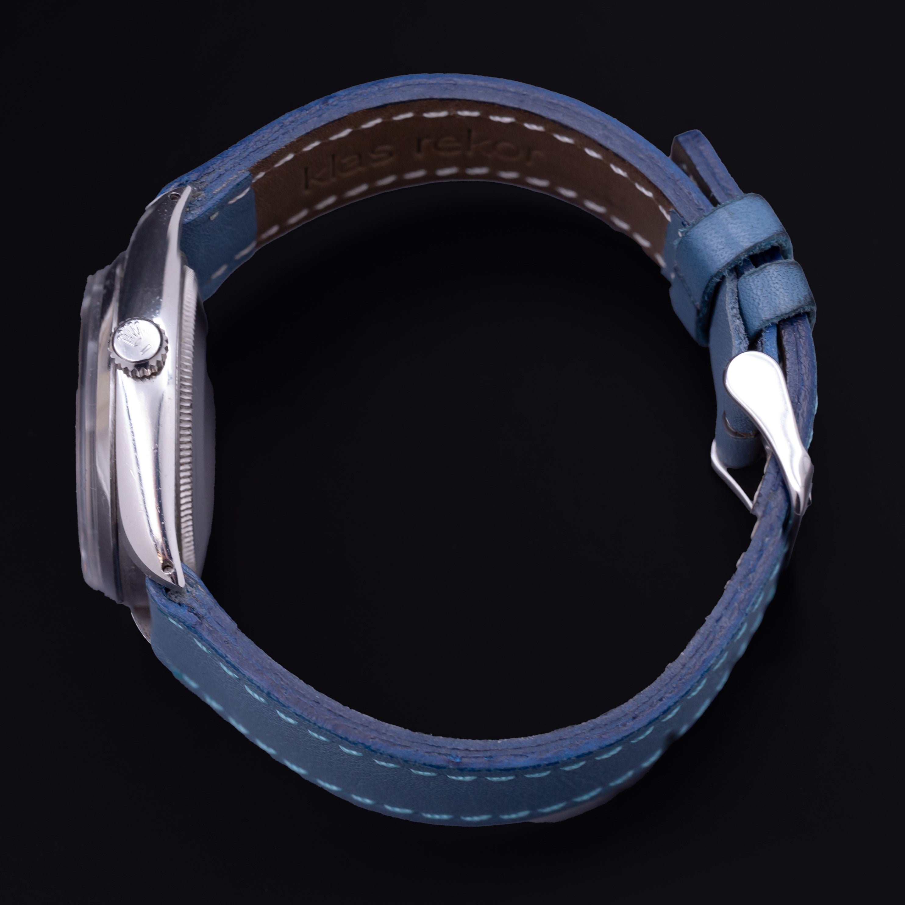 ROLEX AIR KING 5500 CADRAN BLEU PLEXI