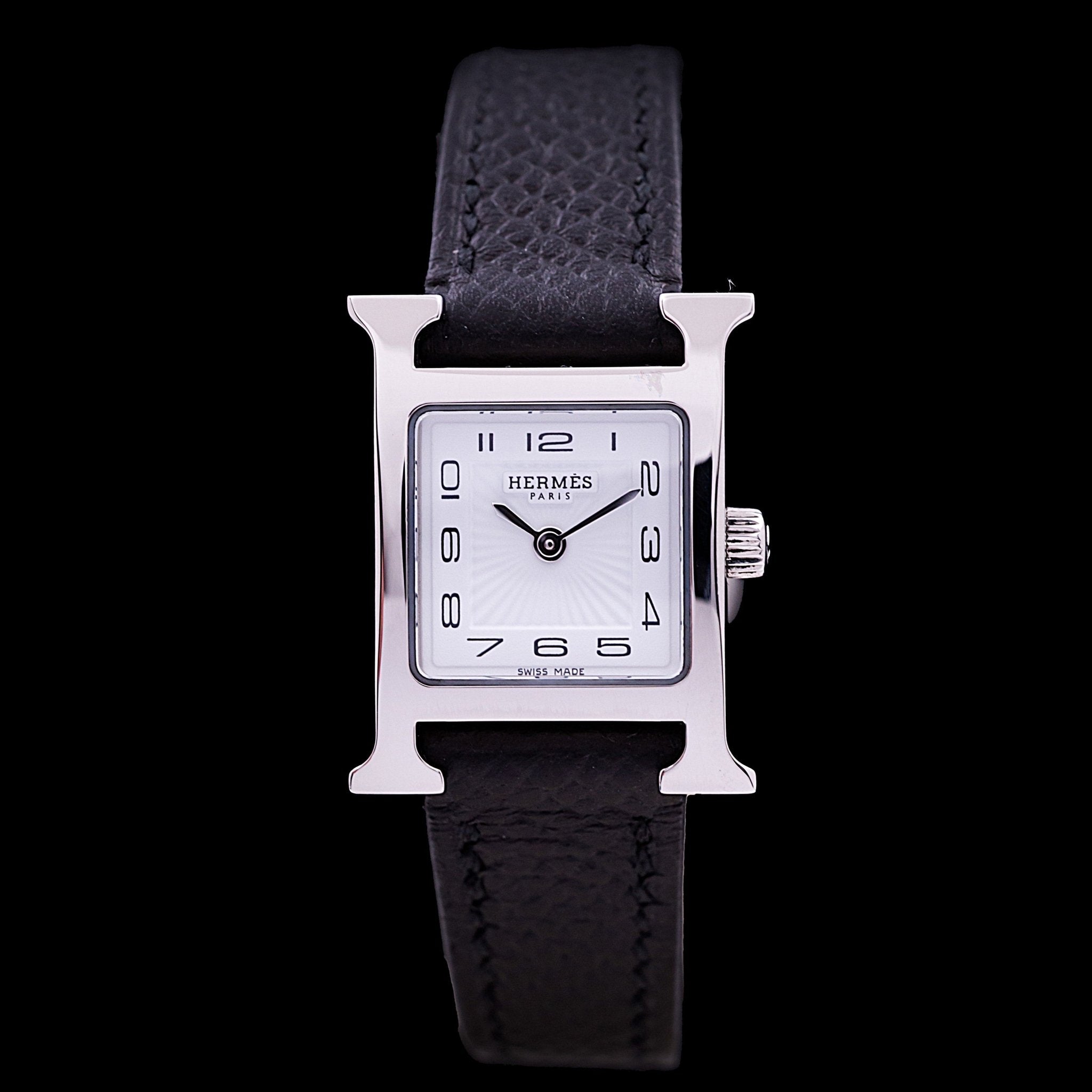 HERMES HEURE H MINI ACIER - montre vintage - Contre - Temps Paris
