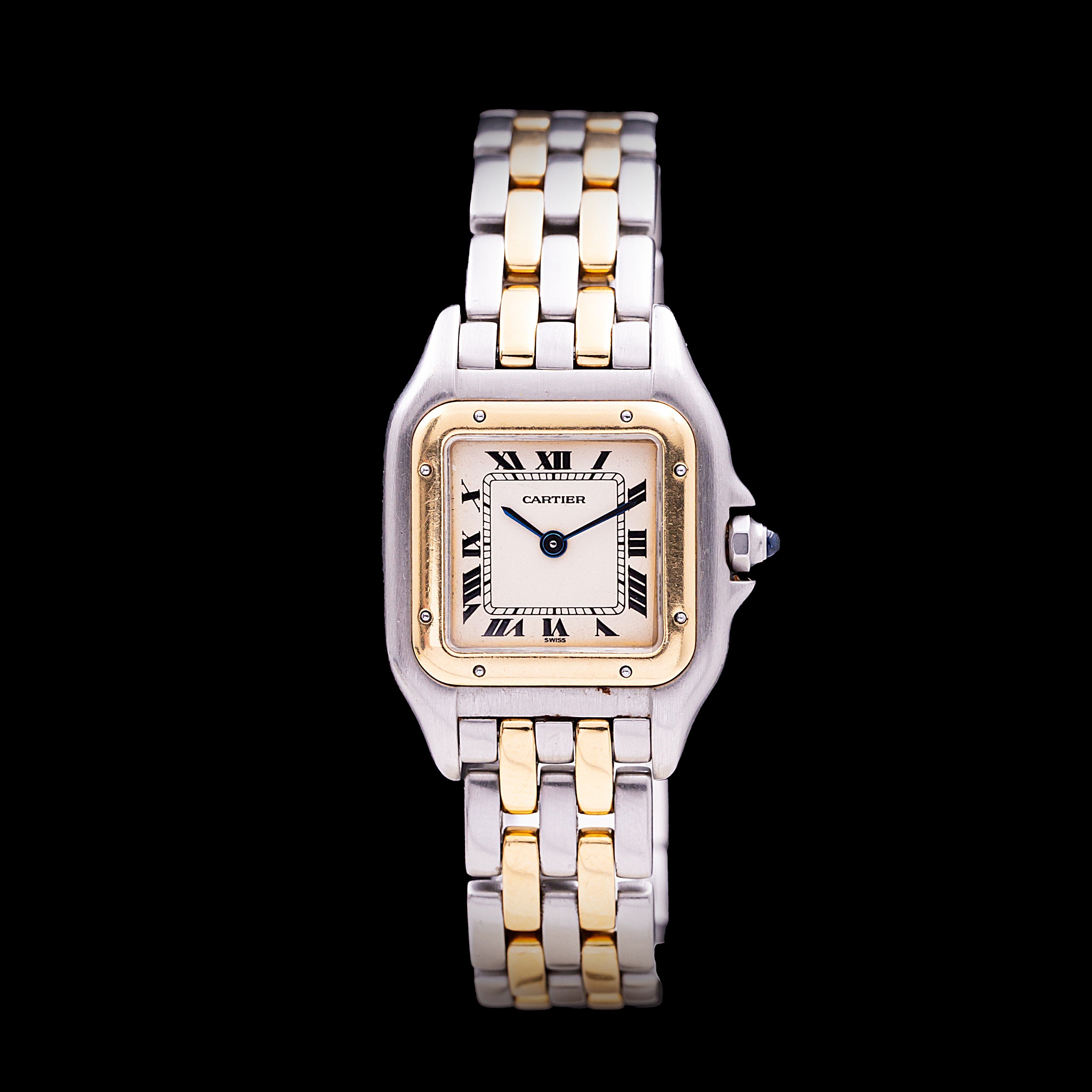CARTIER PANTHERE SMALL GOLD AND STEEL