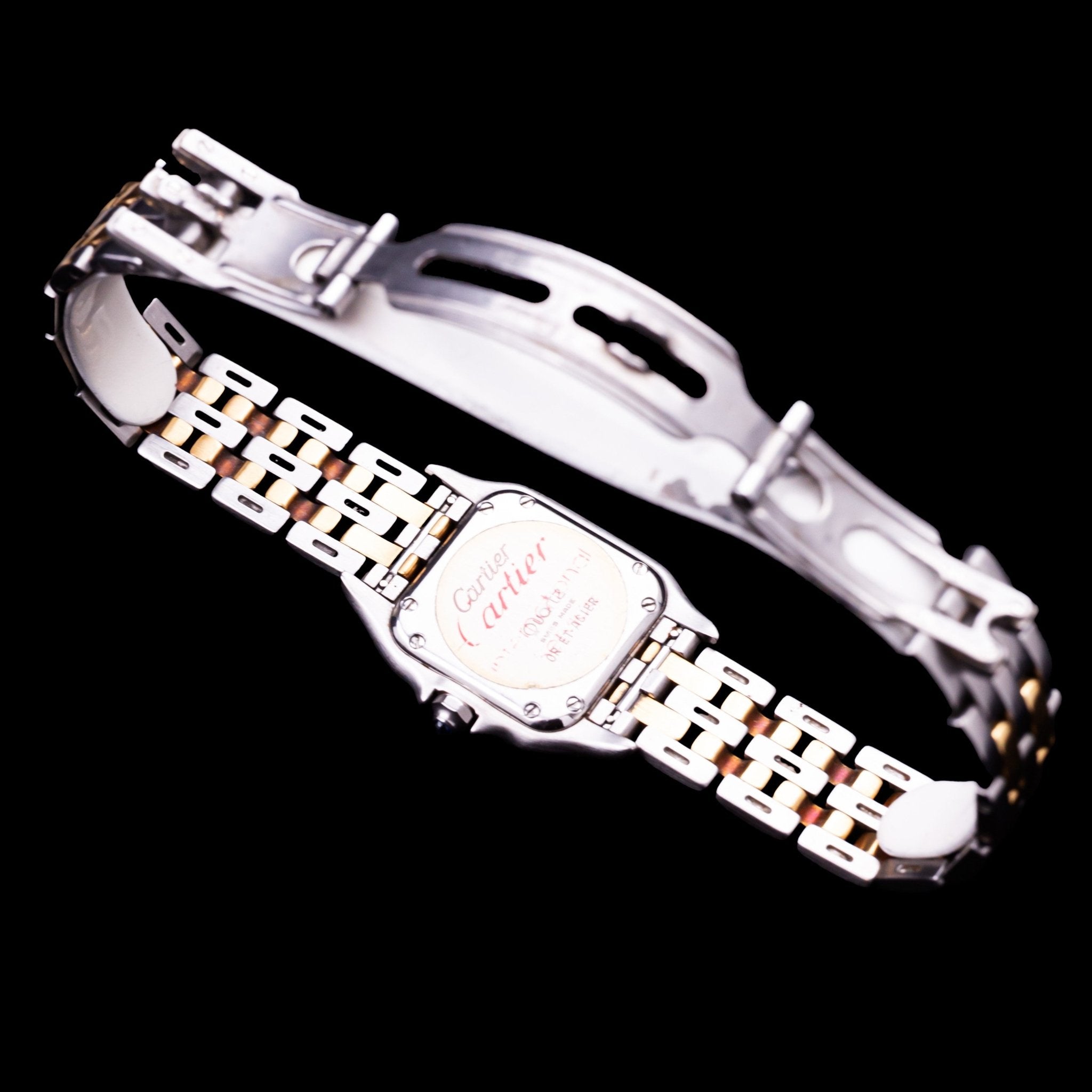 CARTIER PANTHERE SMALL OR ET ACIER - 2 RANGS - montre vintage - Contre - Temps Paris