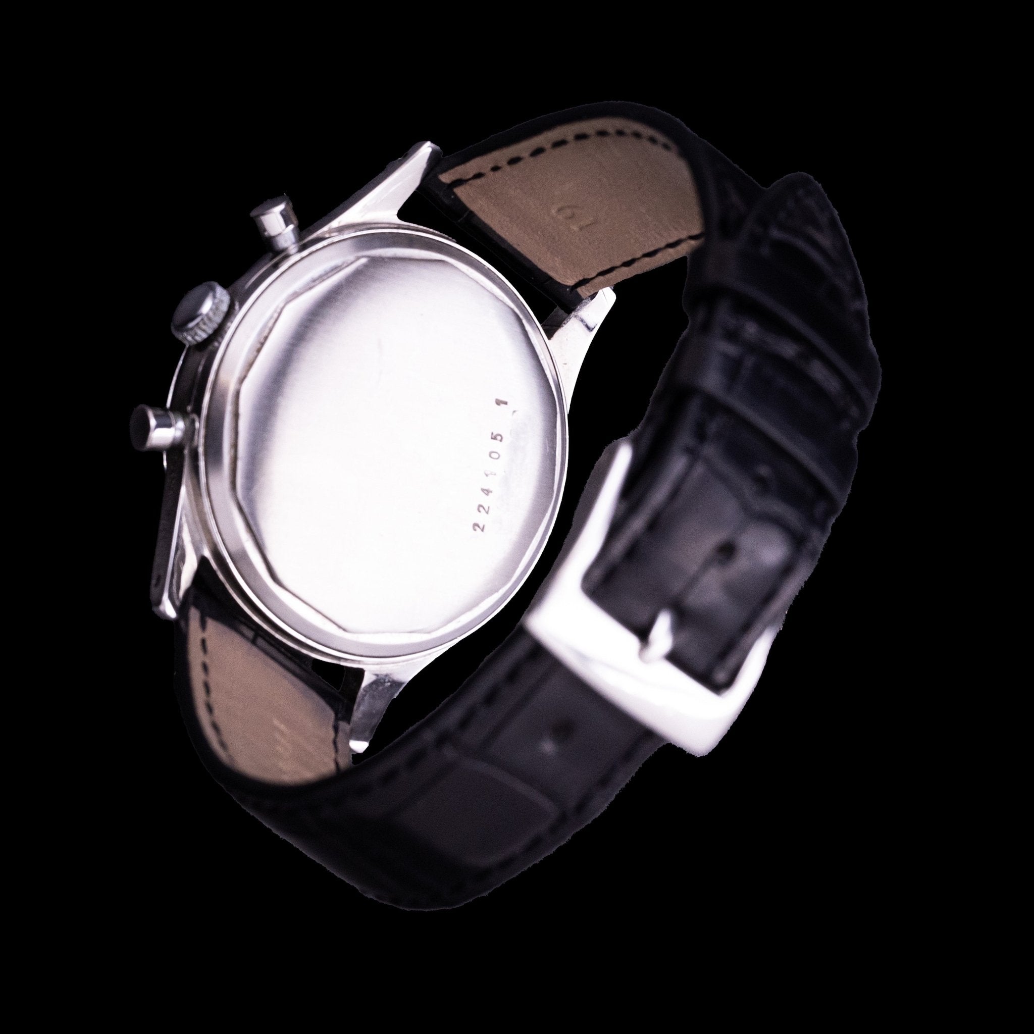 JAEGER - LECOULTRE CHRONOGRAPHE "JAEGER" 3 COMPTEURS ACIER - montre vintage - Contre - Temps Paris