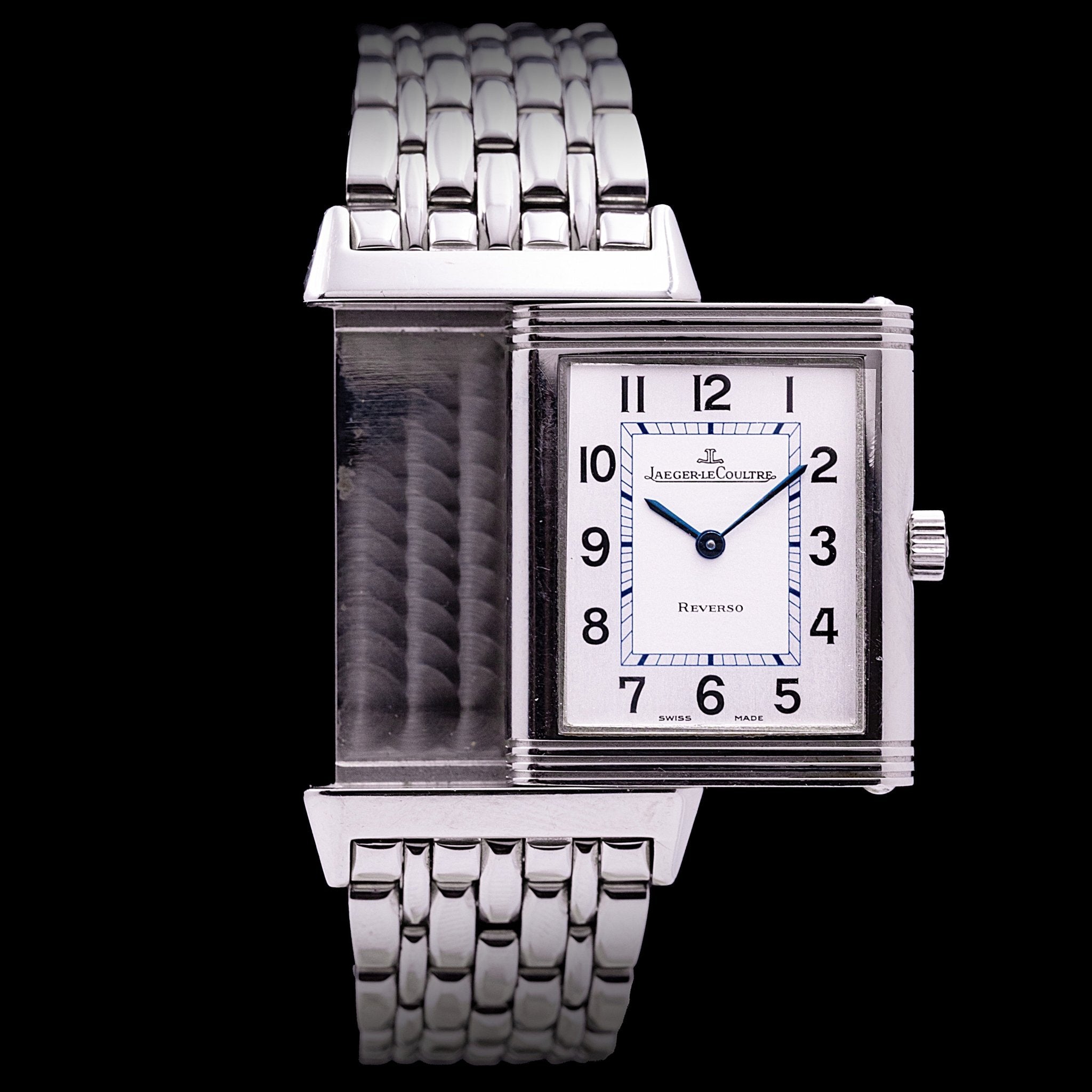 JAEGER - LECOULTRE REVERSO CLASSIQUE TOUT ACIER - montre vintage - Contre - Temps Paris