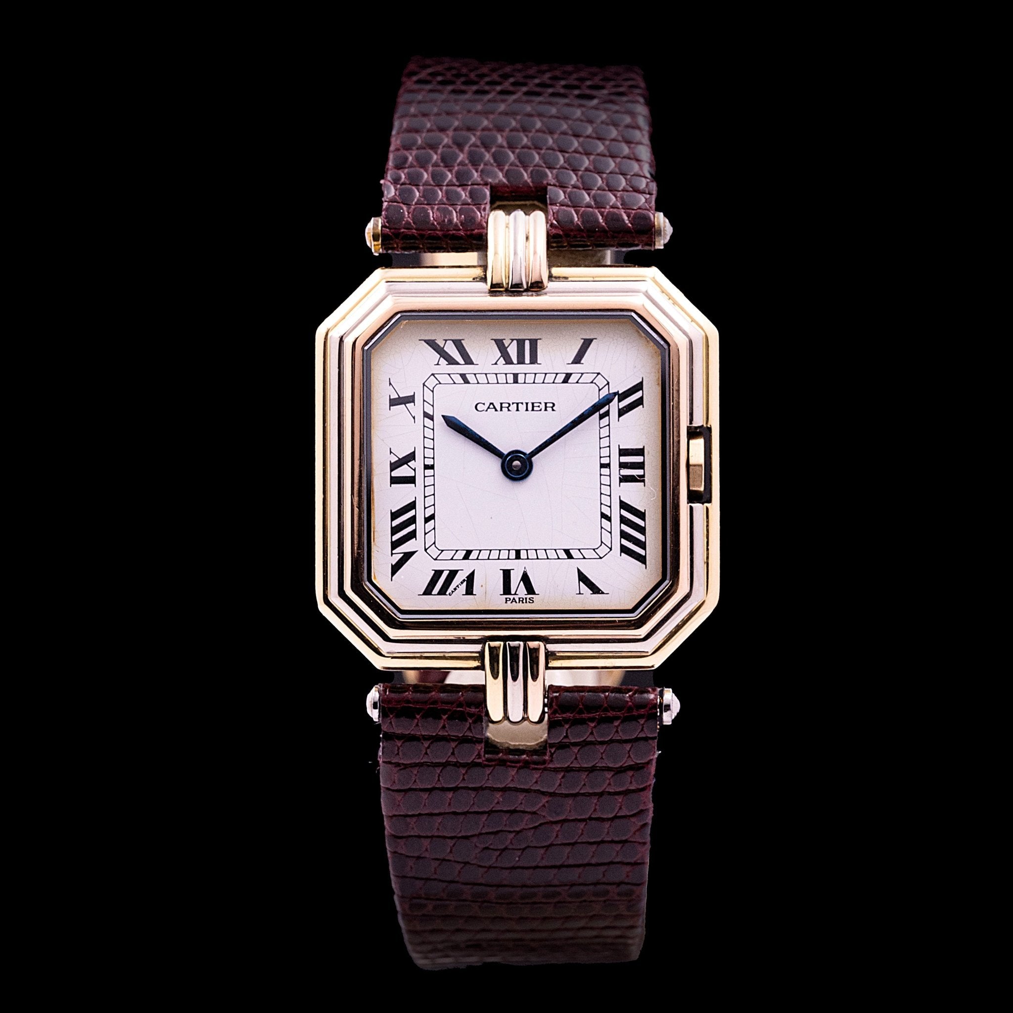 CARTIER CEINTURE TRINITY 3 ORS - montre vintage - Contre - Temps Paris