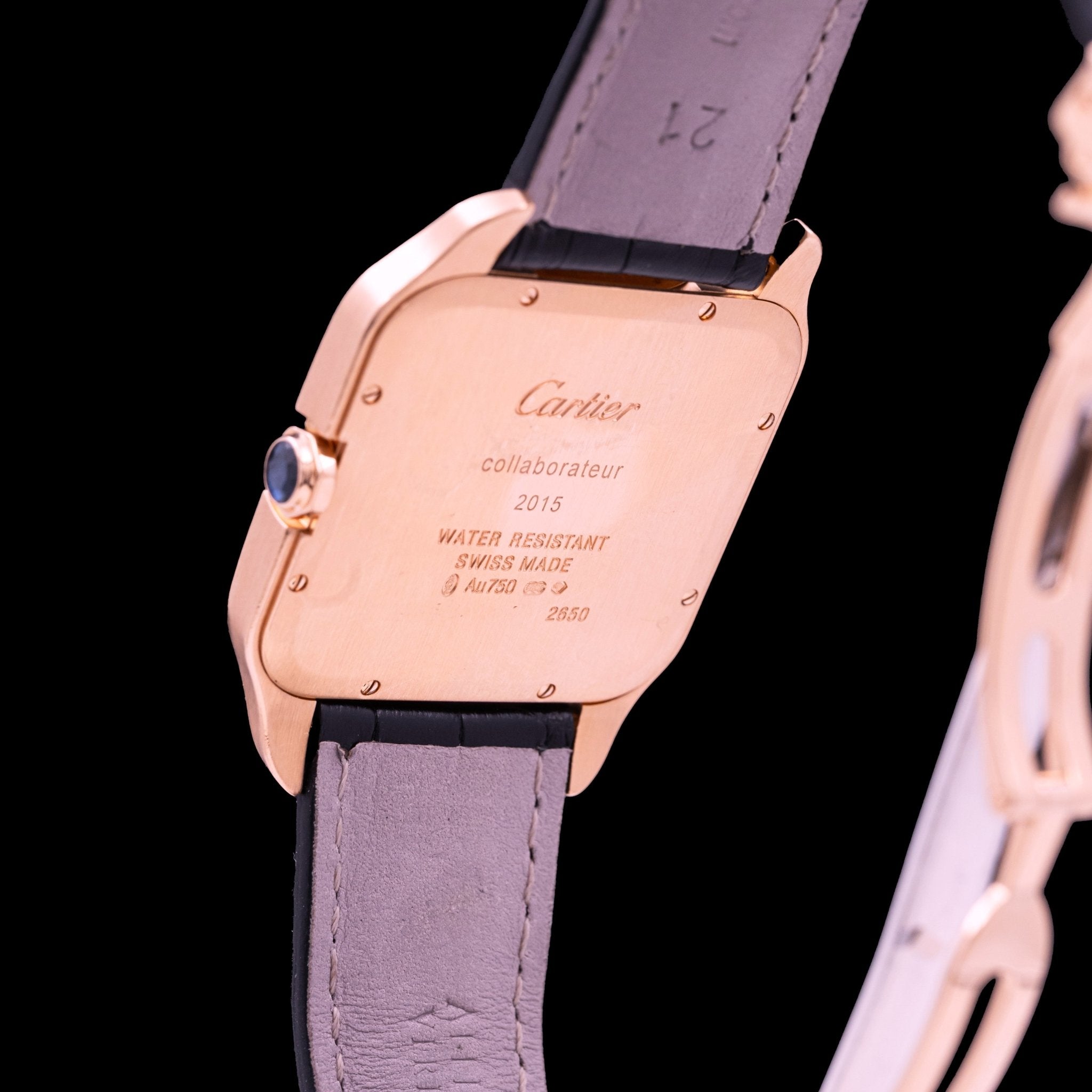 CARTIER SANTOS DUMONT XL OR ROSE - montre vintage - Contre - Temps Paris