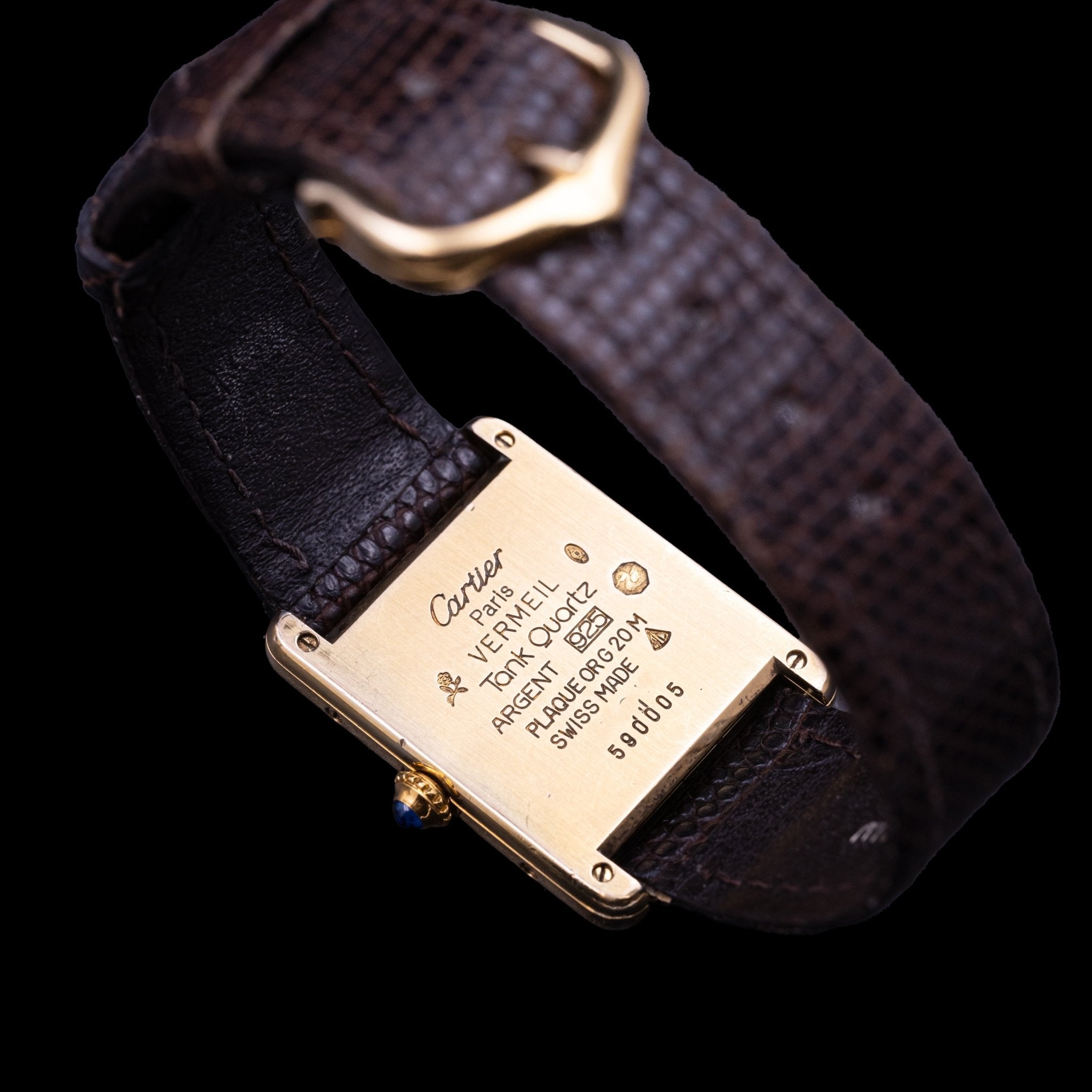 CARTIER TANK MUST CADRAN CREME TAILLE HOMME - montre vintage - Contre - Temps Paris