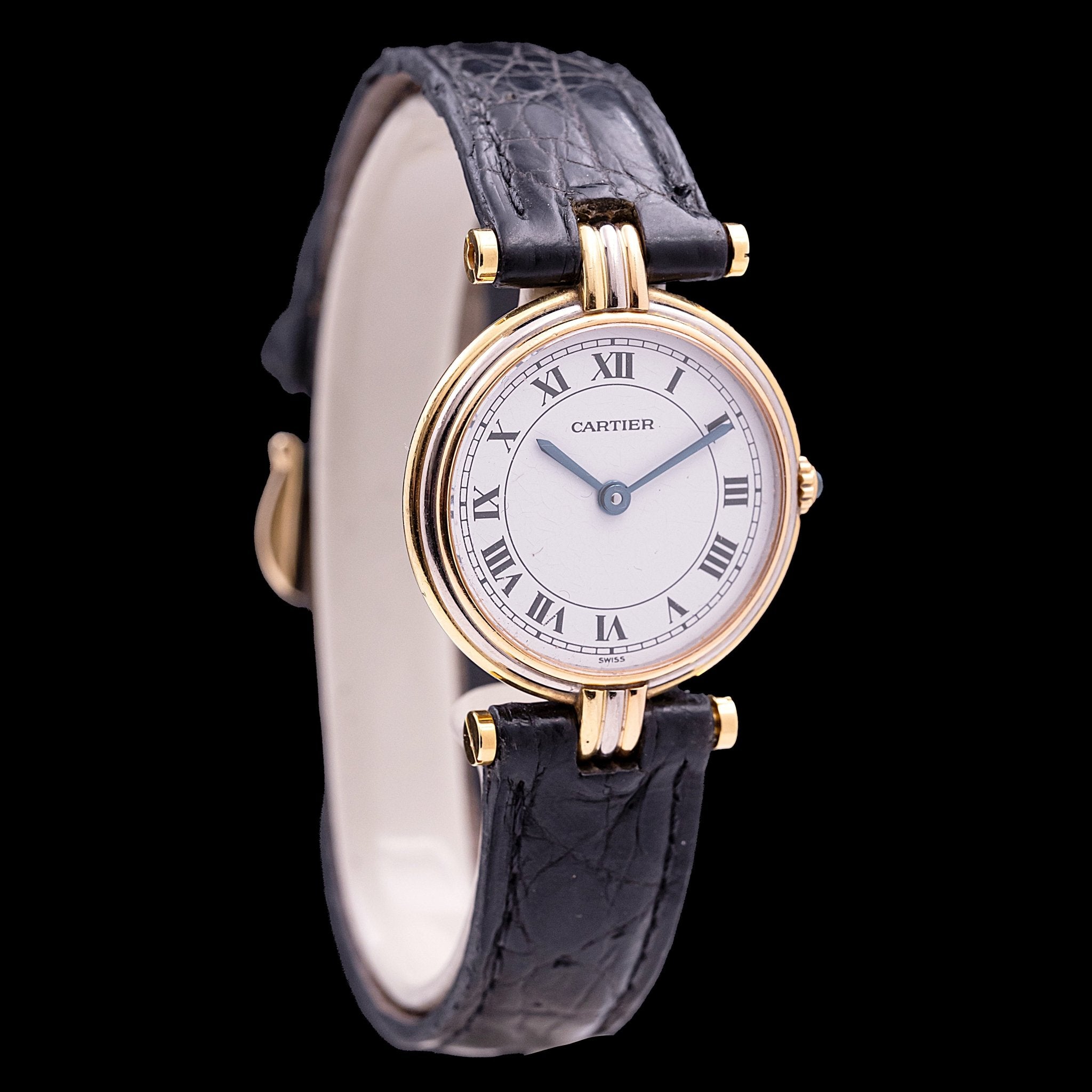 CARTIER VENDOME TRI - COLORE 3 ORS LADY - montre vintage - Contre - Temps Paris