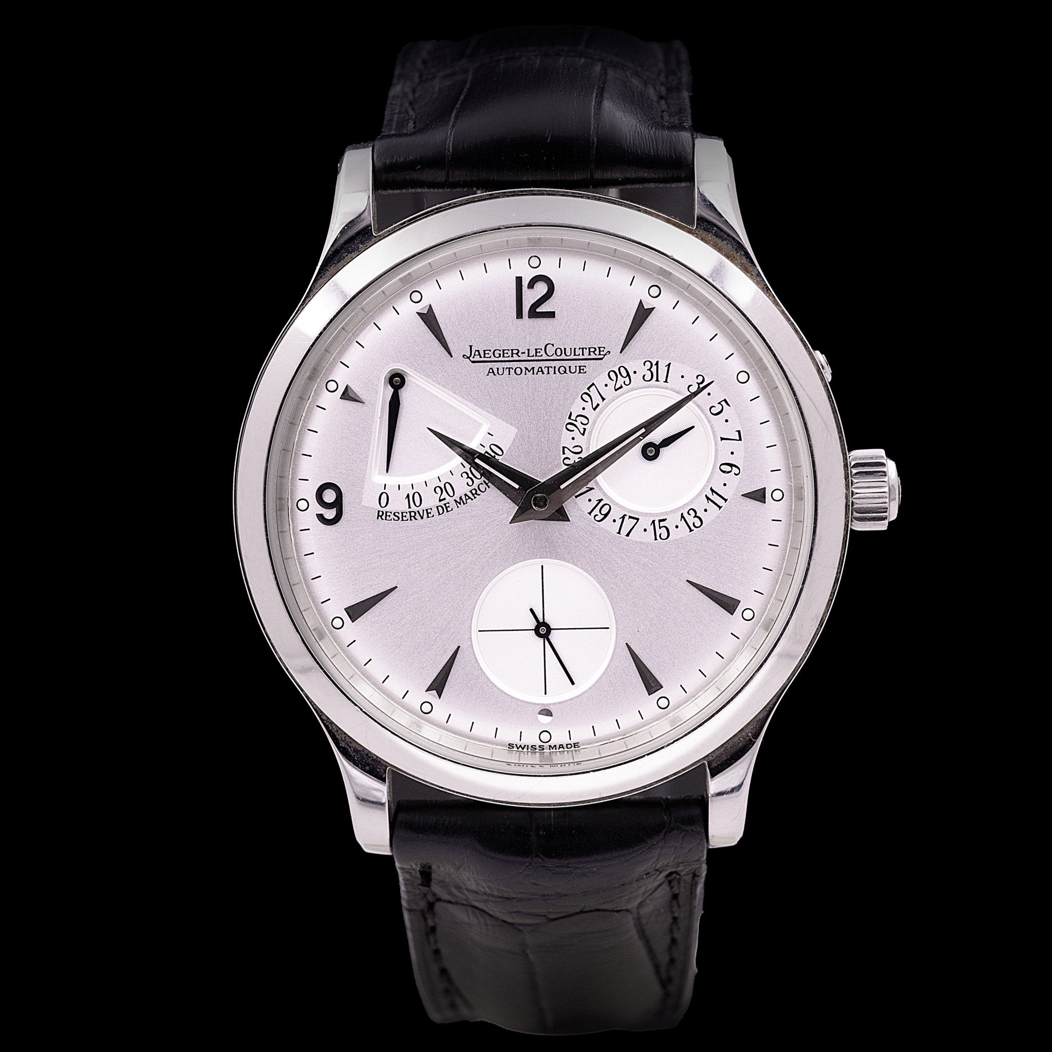 Jaeger - LeCoultre Master Control Réserve de Marche Ref. 140.8.38.S — Acier, années 1990 - montre vintage - Contre - Temps Paris