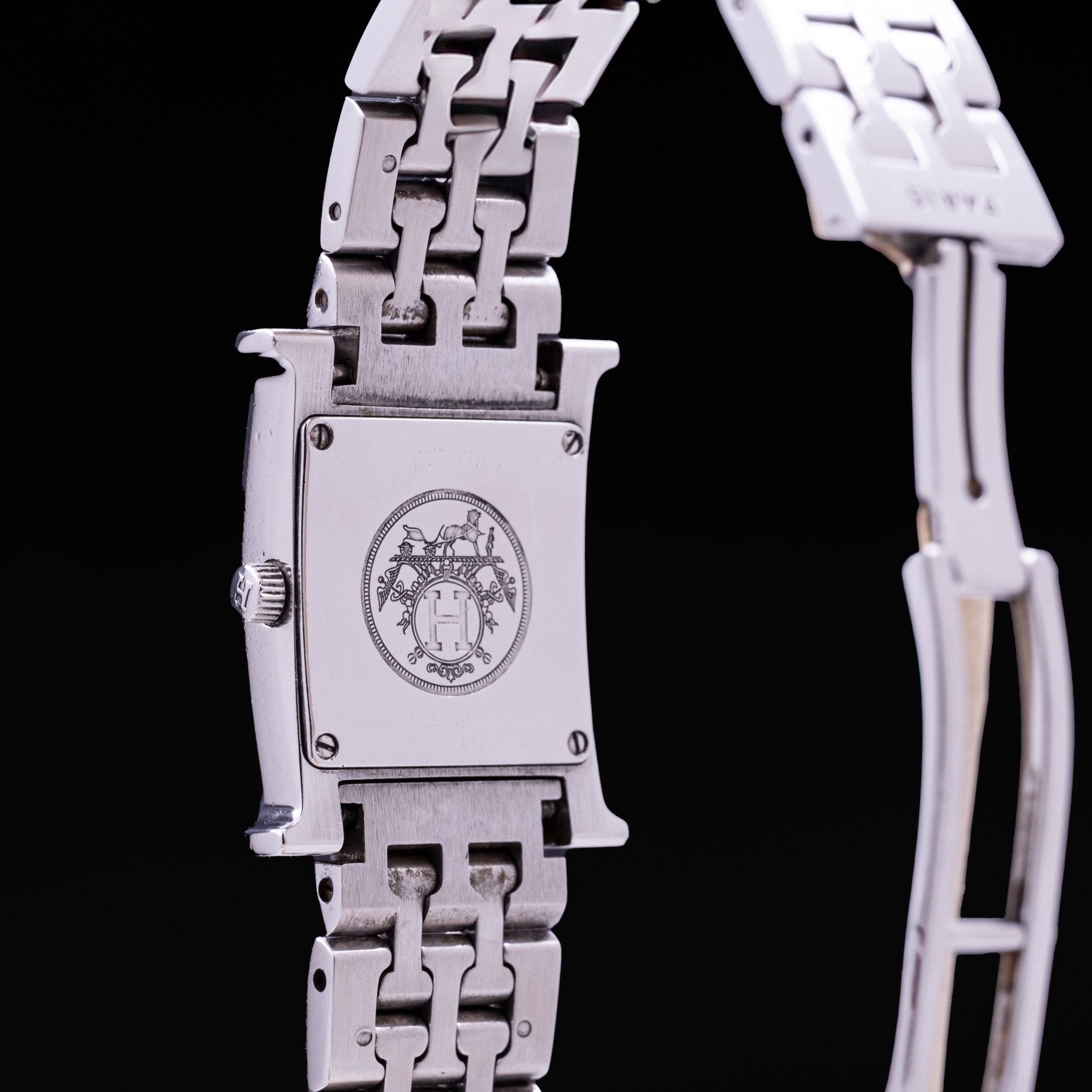 Hermès Heure H lady acier, années 2010 - montre vintage - Contre-Temps Paris