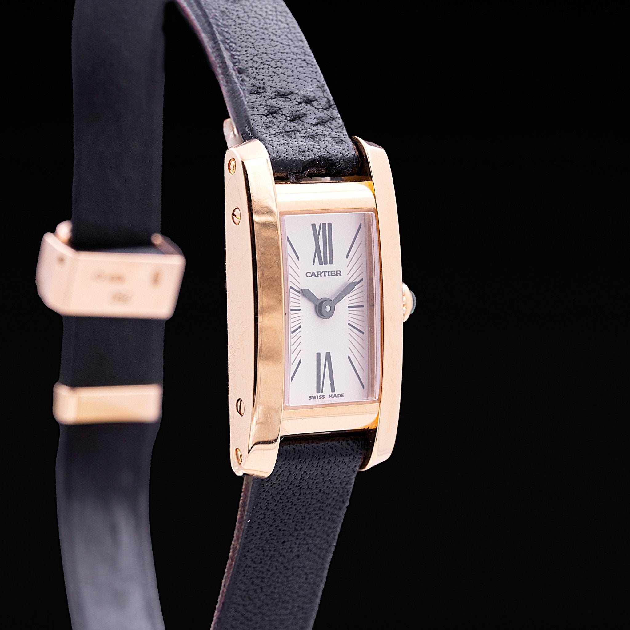 Cartier Tank Allongée Lanières Or Rose Ref. 2593, 2004 - montre vintage - Contre-Temps Paris