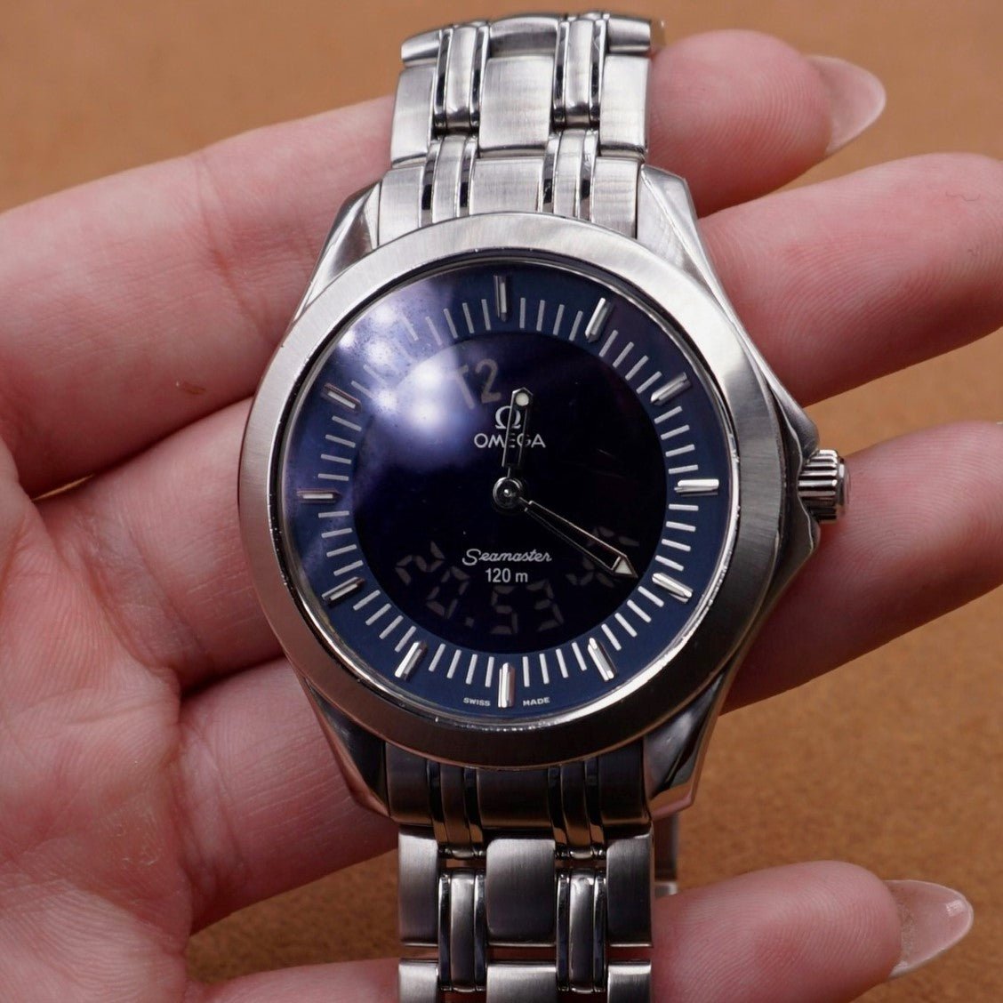 OMEGA SEAMASTER MULTI - FONCTIONS 120M - montre vintage - Contre - Temps Paris