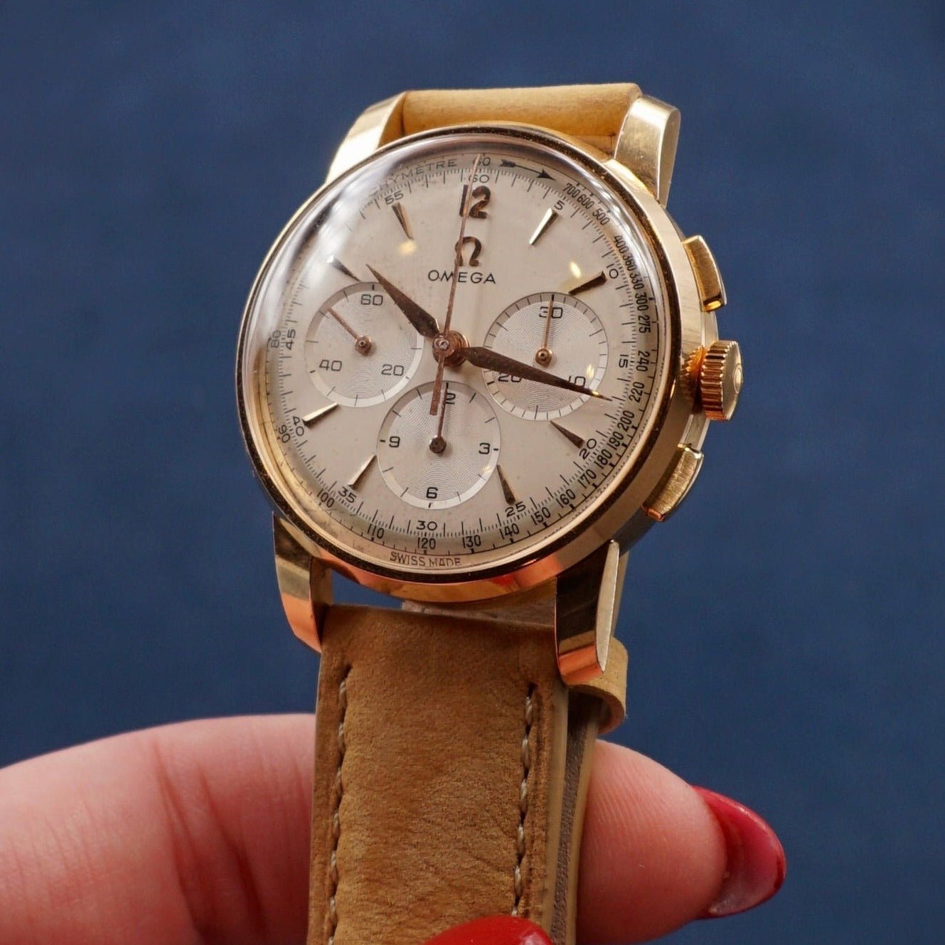 OMEGA CHRONOGRAPHE CALIBRE 321 OR - montre vintage - Contre - Temps Paris