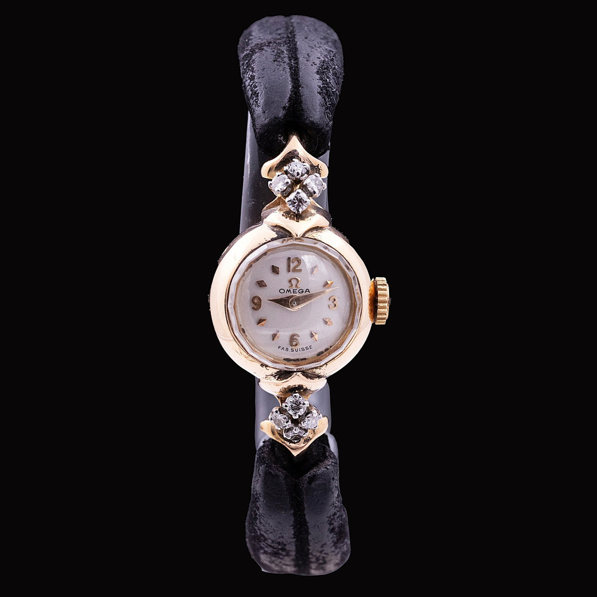 Omega Lady Joaillerie Or Jaune et Diamants, années 40 - montre vintage - Contre-Temps Paris