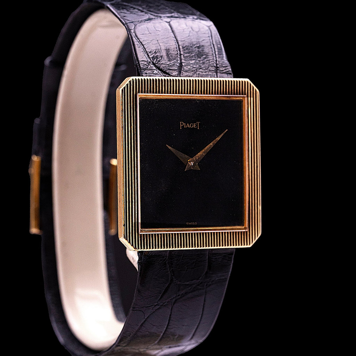 Piaget Protocole Or Jaune Cadran Onyx Ref. 9154, années 80 - montre vintage - Contre-Temps Paris