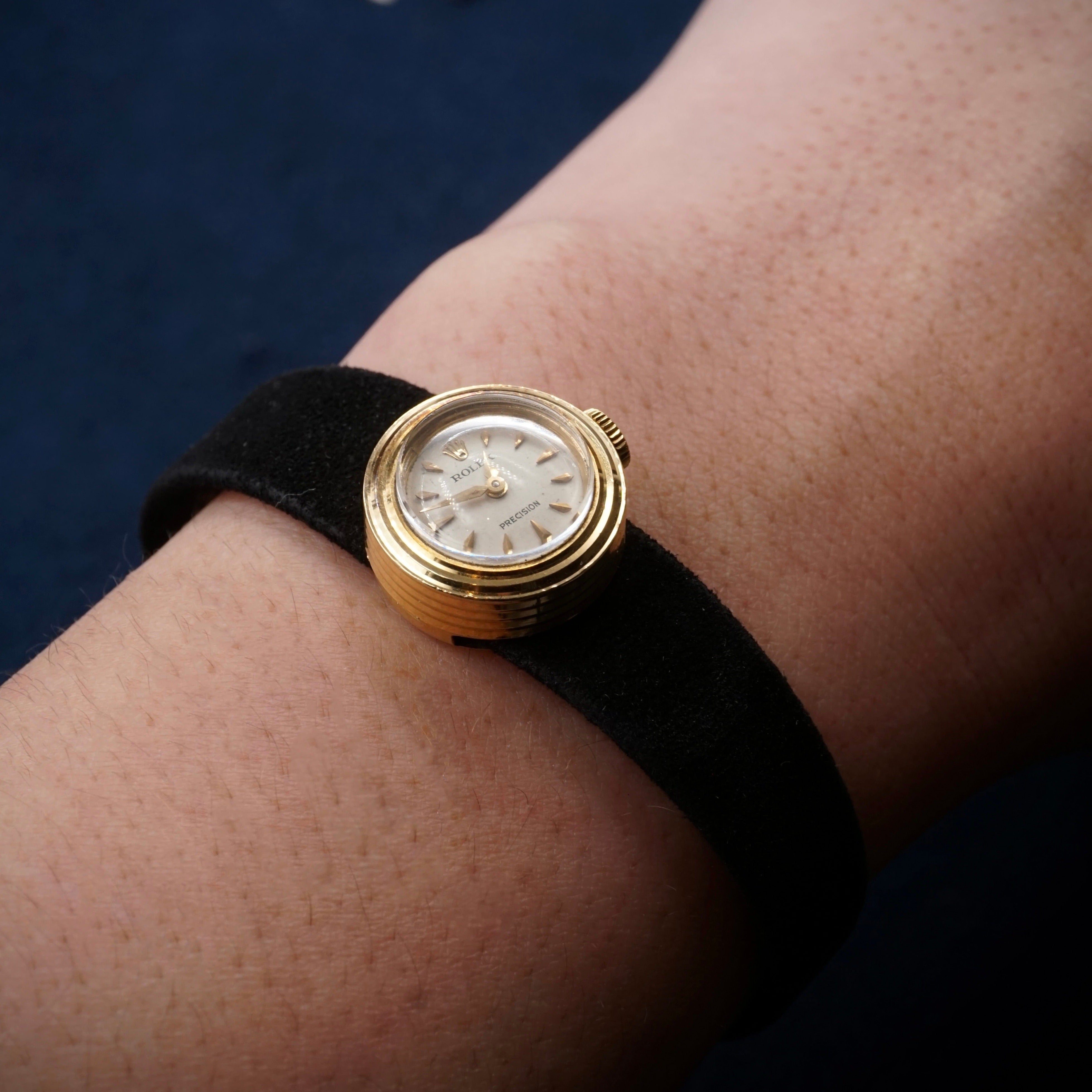 ROLEX PRECISION LADY “CAMELEON” 18K YELLOW GOLD