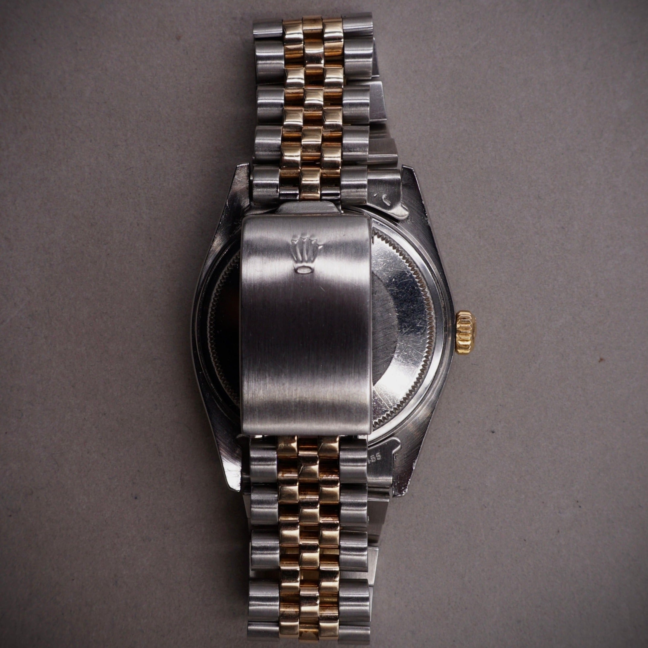 ROLEX DATEJUST EN OR & ACIER CADRAN BLEU