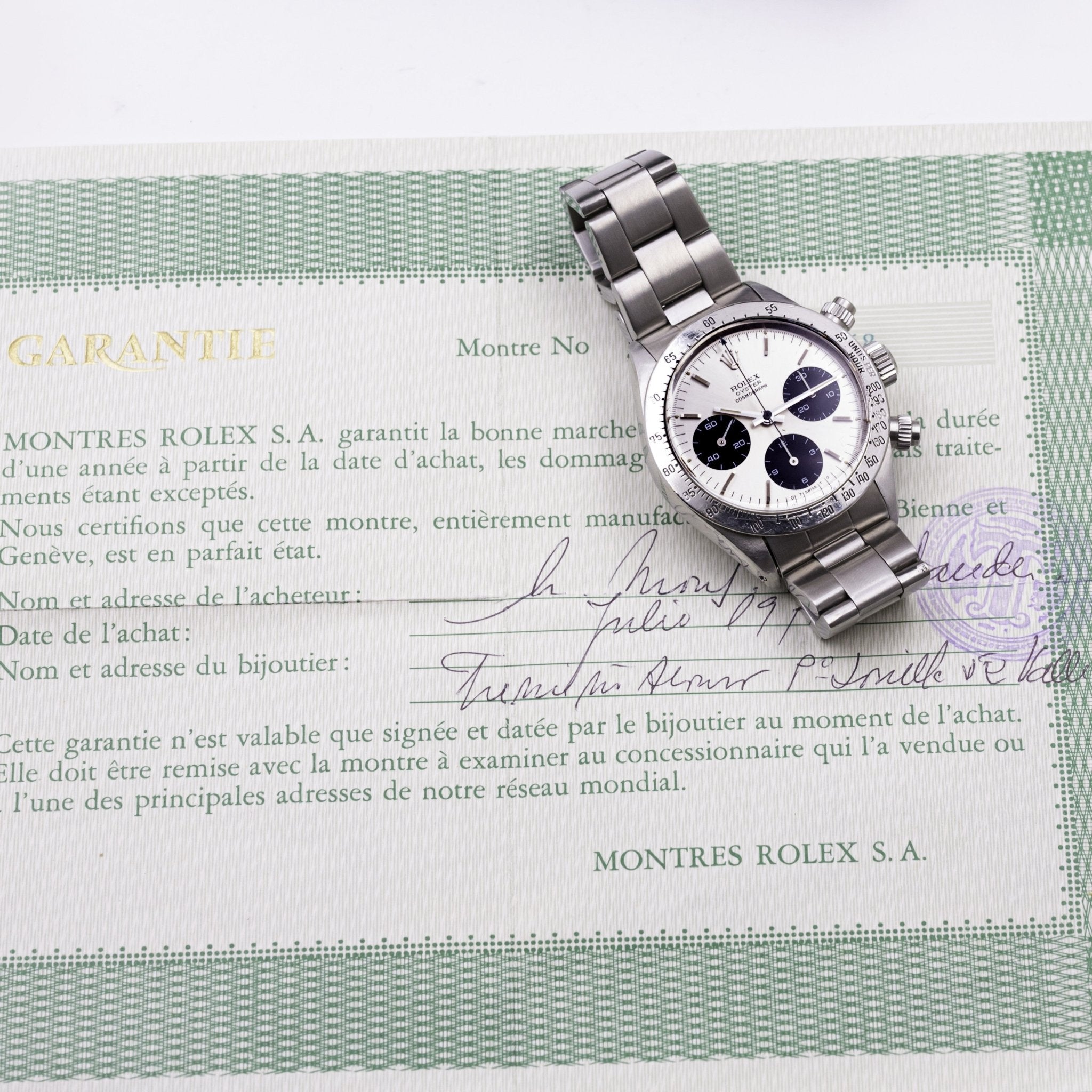ROLEX COSMOGRAPH DAYTONA CADRAN SIGMA REF 6265 FULL SET - montre vintage - Contre - Temps Paris