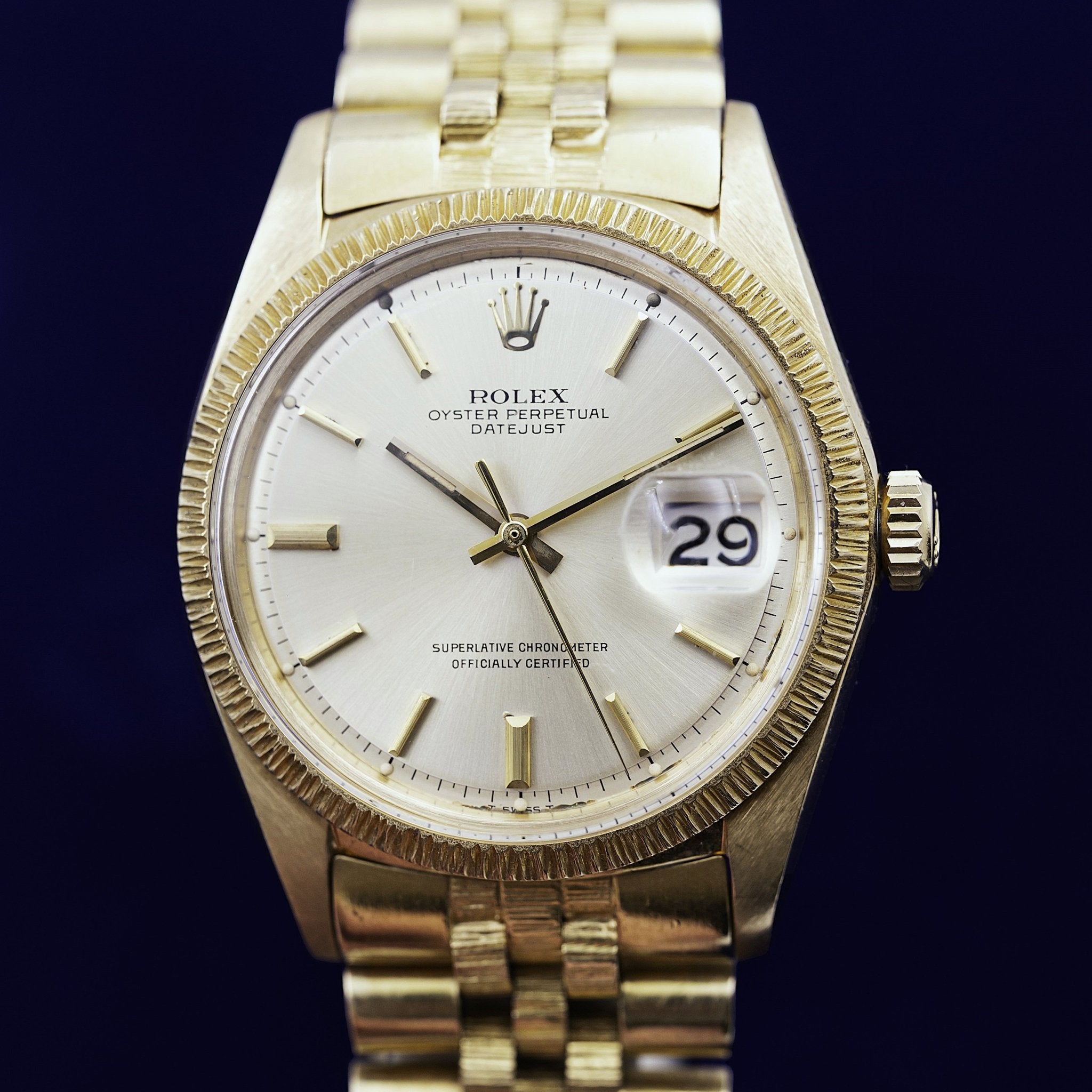 ROLEX DATEJUST OR JAUNE - montre vintage - Contre - Temps Paris