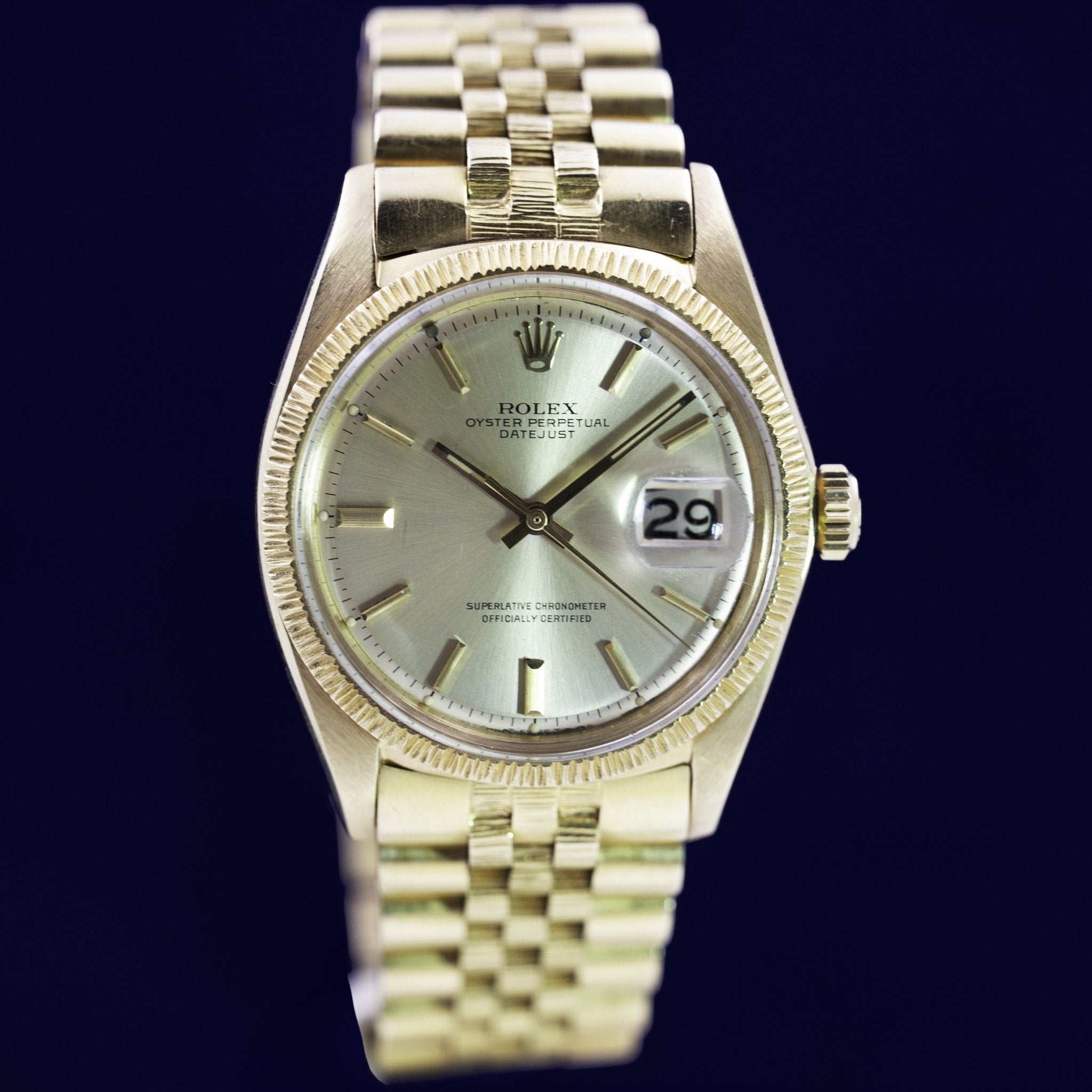 ROLEX DATEJUST OR JAUNE - montre vintage - Contre - Temps Paris