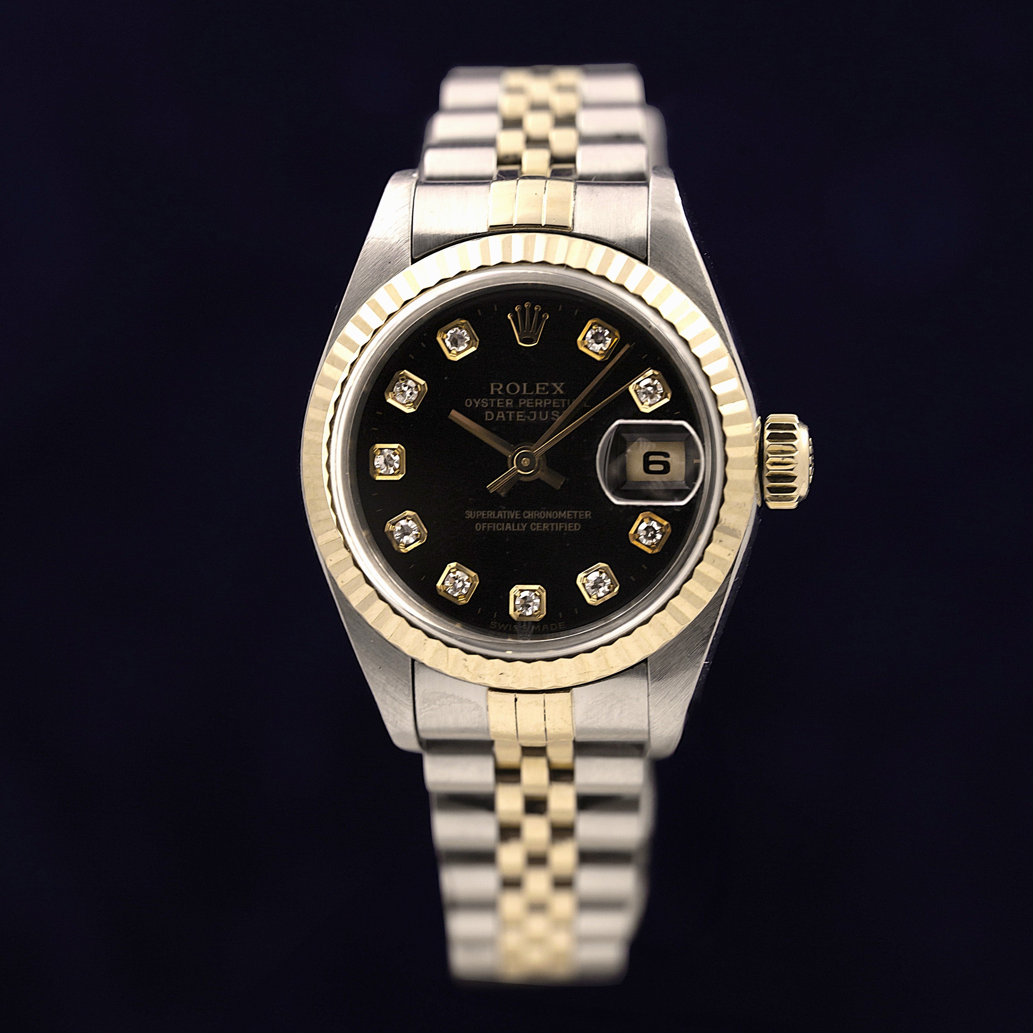 ROLEX DATEJUST LADY BI-COLORE INDEXES DIAMANTS