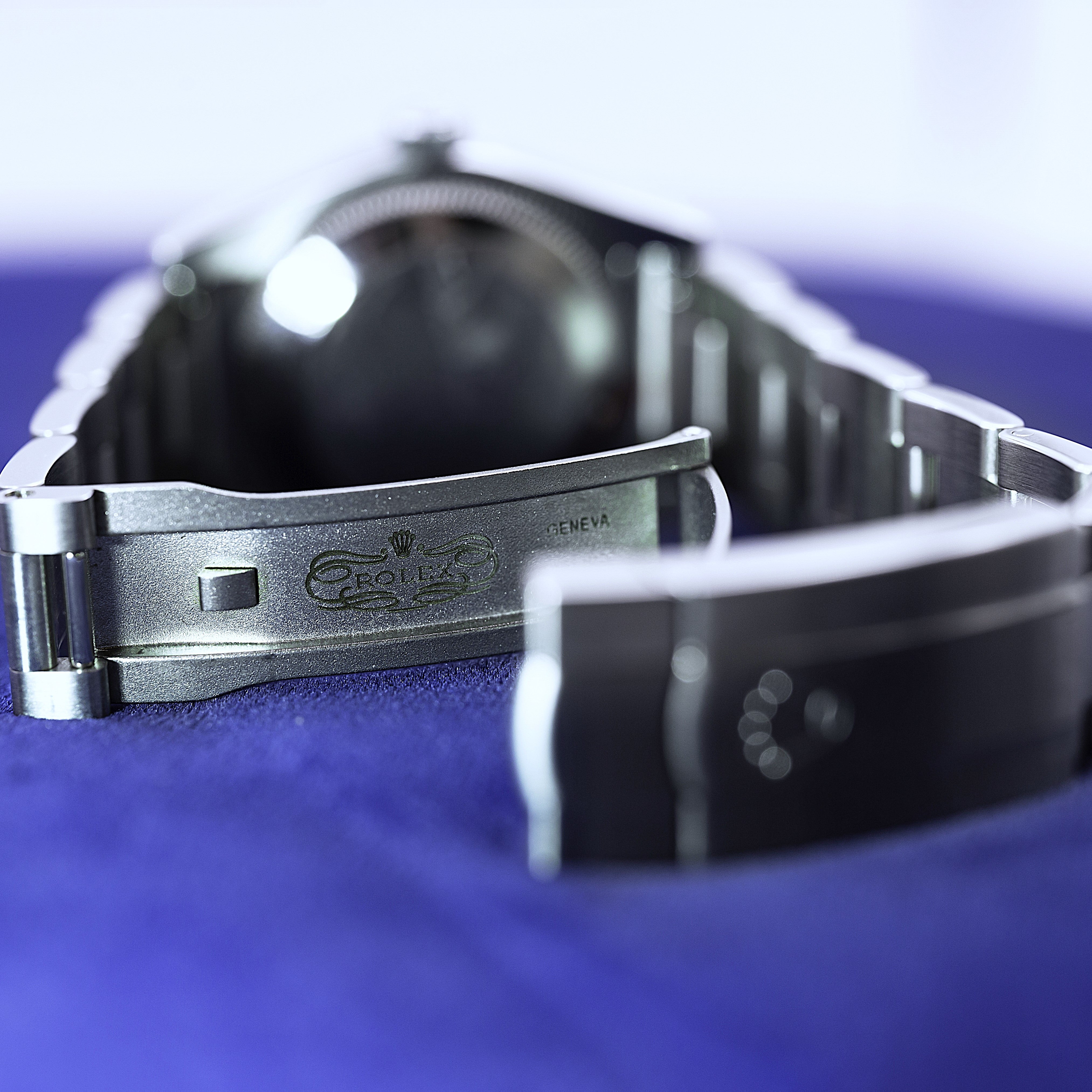 ROLEX OYSTER PERPETUAL BOY SIZE WHITE GOLD BEZEL