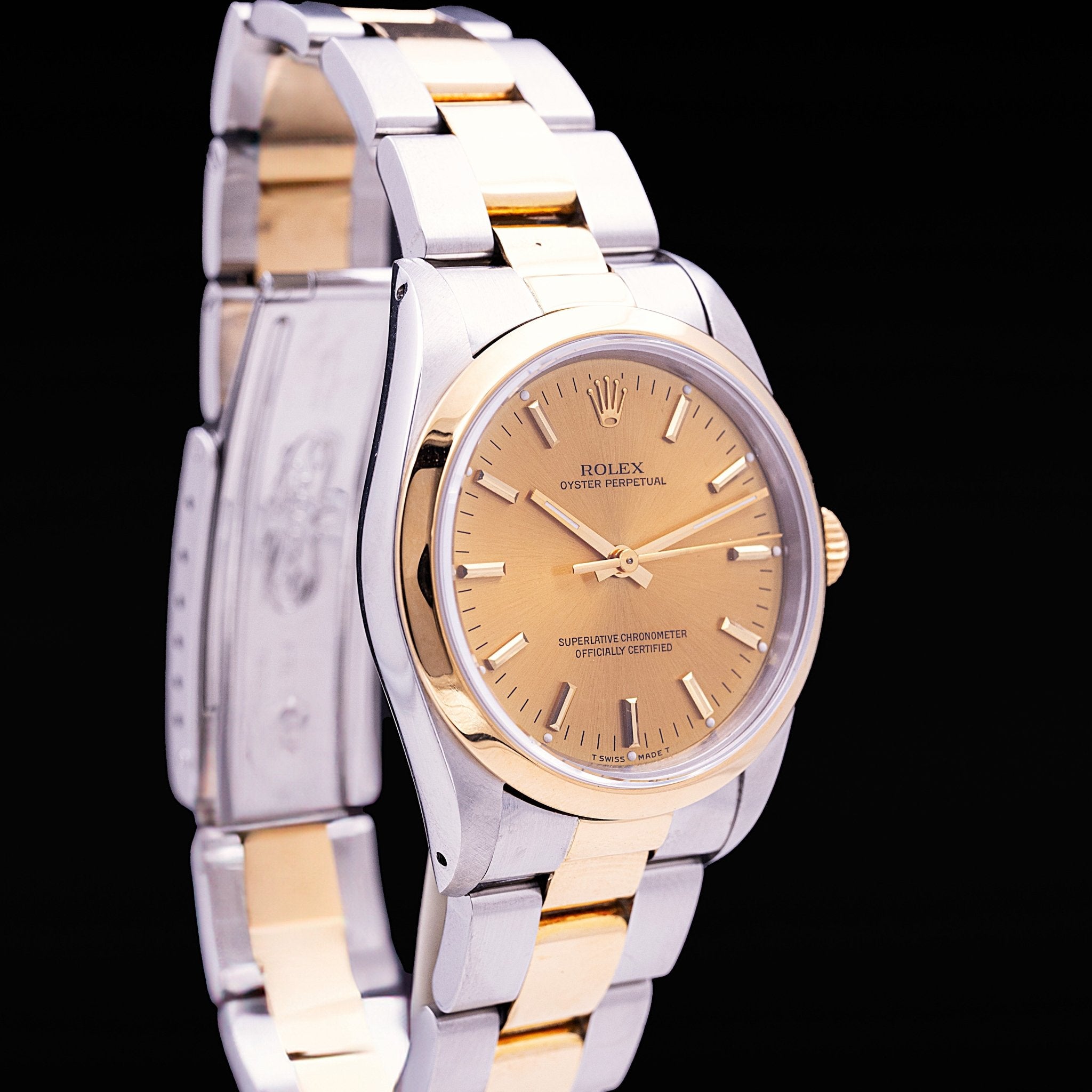 Rolex Oyster Perpetual bicolore Or et acier Ref. 14203, circa 1991 - montre vintage - Contre-Temps Paris