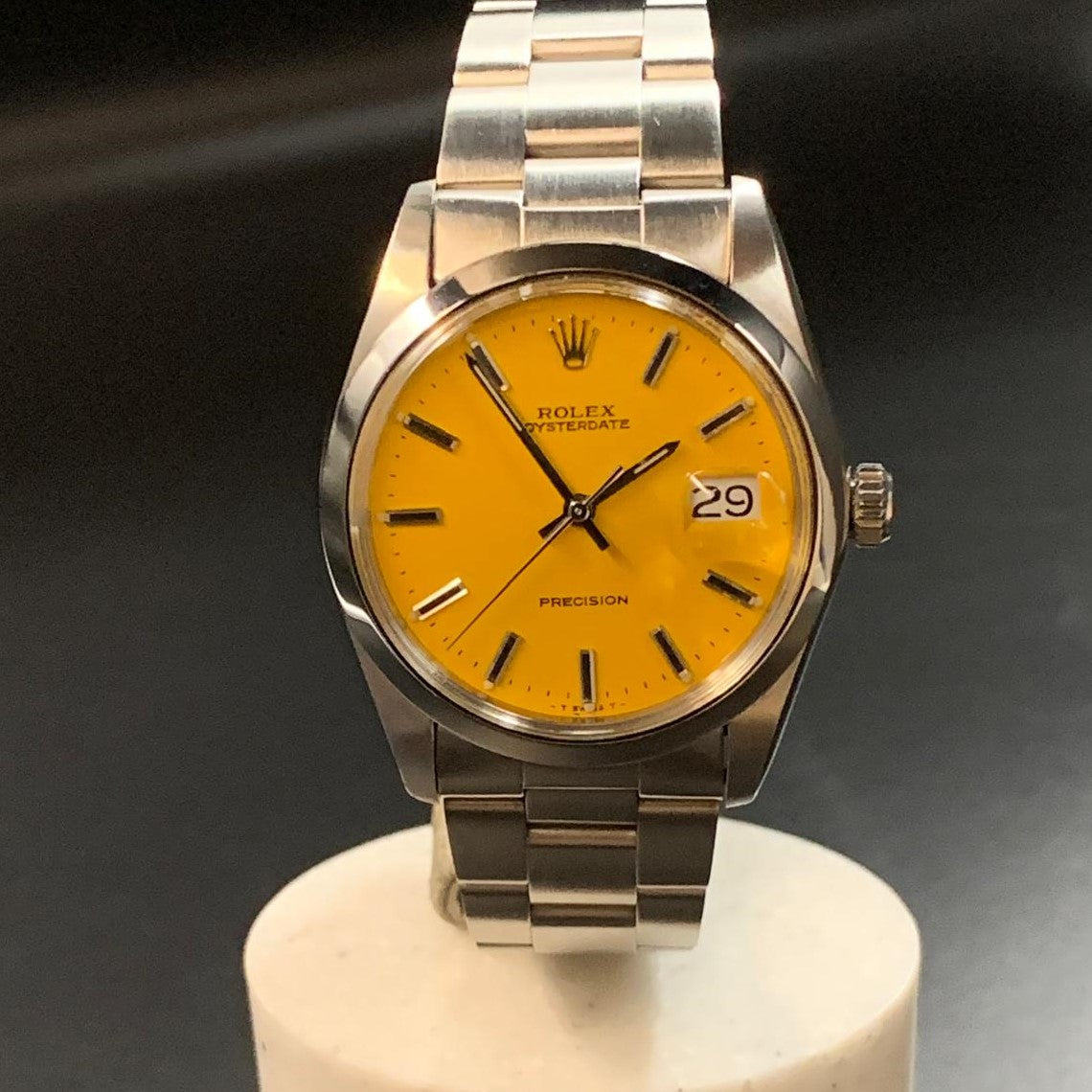 ROLEX OYSTERDATE PRECISION - CADRAN CUSTOM JAUNE