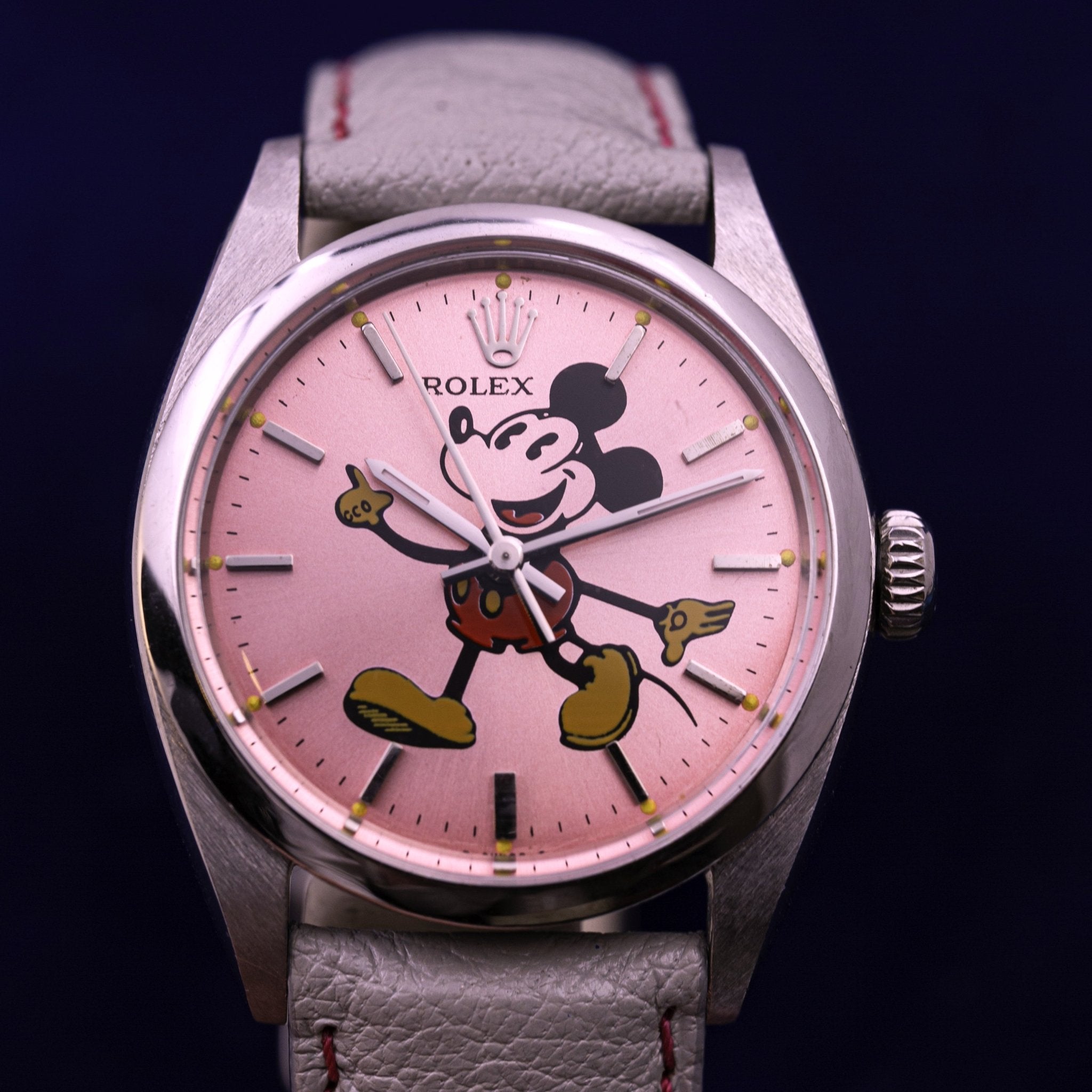 ROLEX PRECISION Ref. 6426 CADRAN CUSTOM MICKEY ROSE - montre vintage - Contre - Temps Paris
