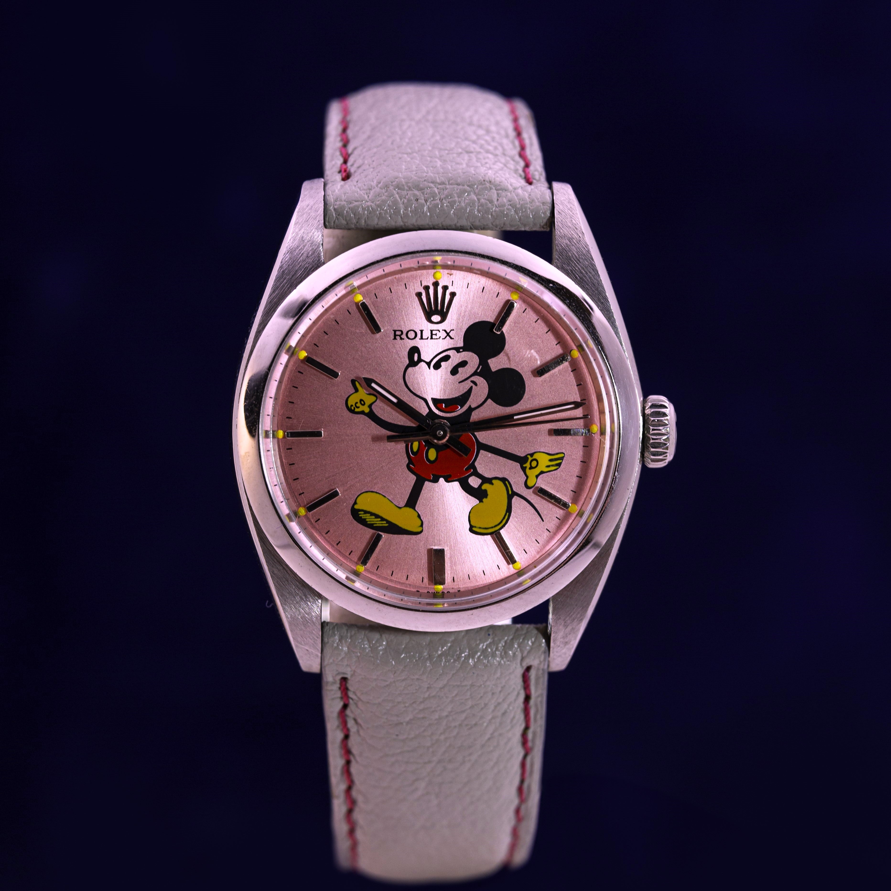 ROLEX PRECISION CUSTOM MICKEY PINK DIAL