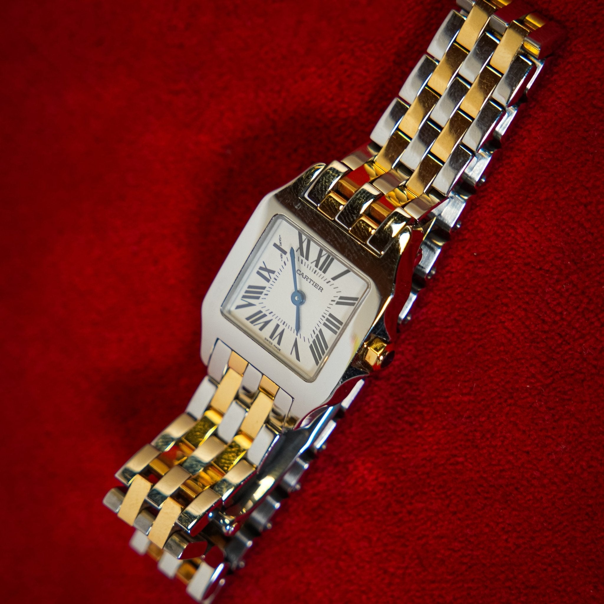 CARTIER SANTOS DEMOISELLE OR ET ACIER - montre vintage - Contre - Temps Paris