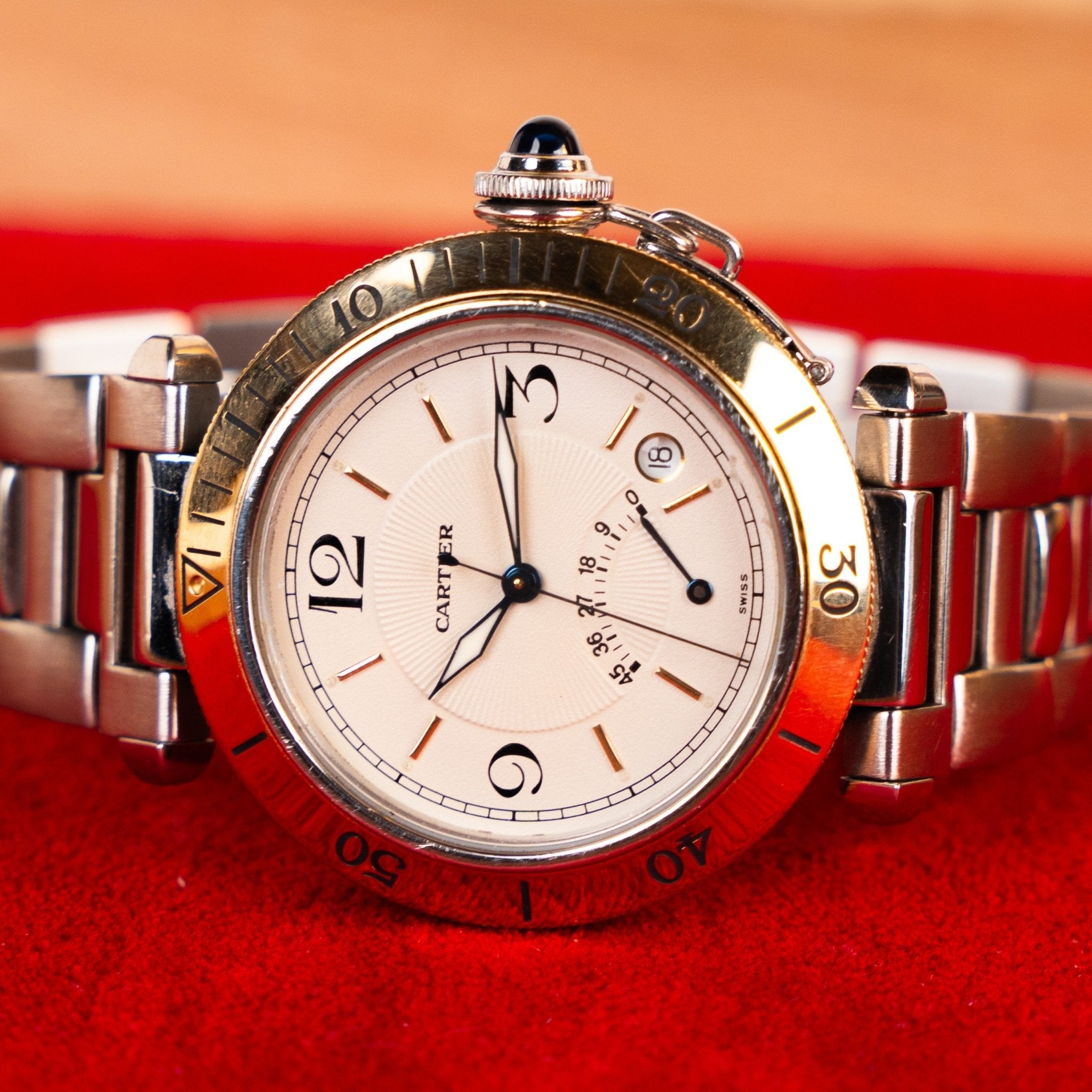 CARTIER PASHA RESERVE DE MARCHE - montre vintage - Contre - Temps Paris